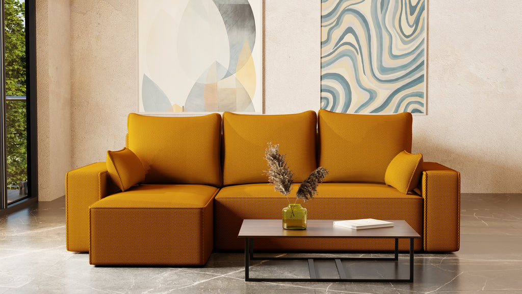 Ecksofa mit Schlaffunktion Tobi Cord Onega