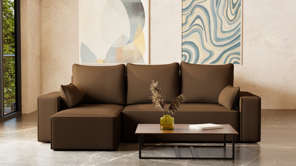 Ecksofa mit Schlaffunktion Tobi Cord Onega