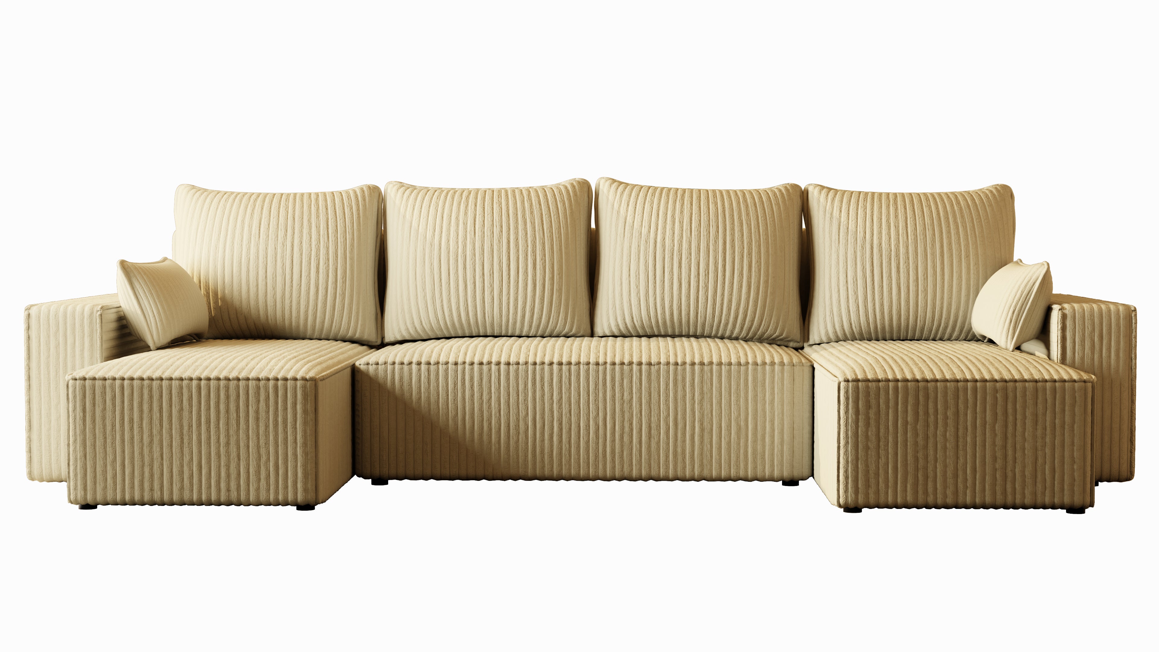 U Ecksofa mit Schlaffunktion Tobi Cord Felipo