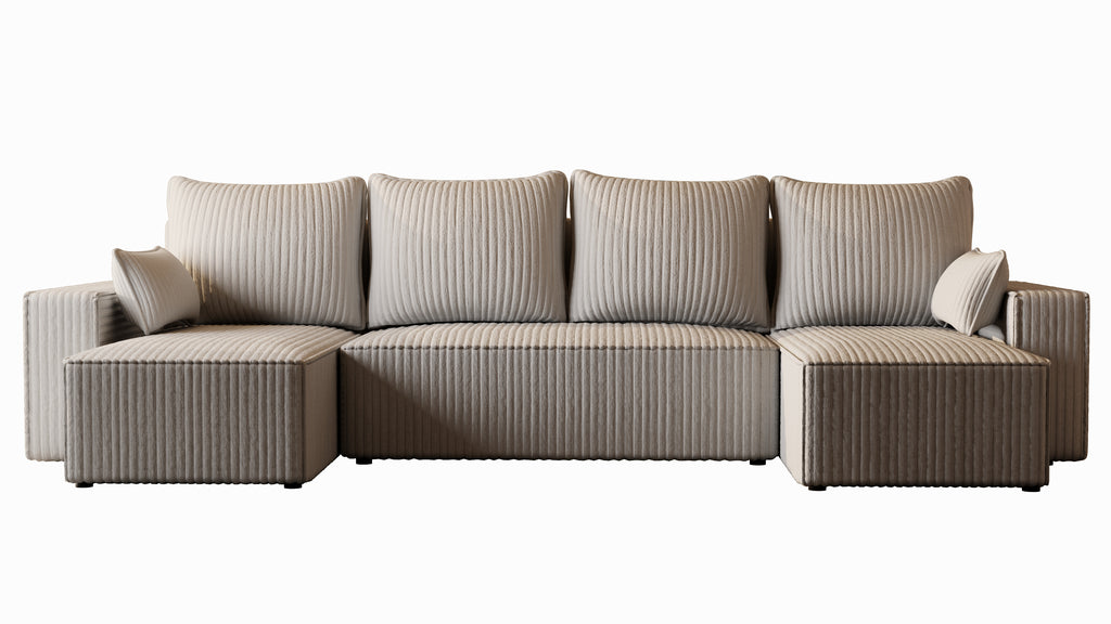 U Ecksofa mit Schlaffunktion Tobi Cord Felipo