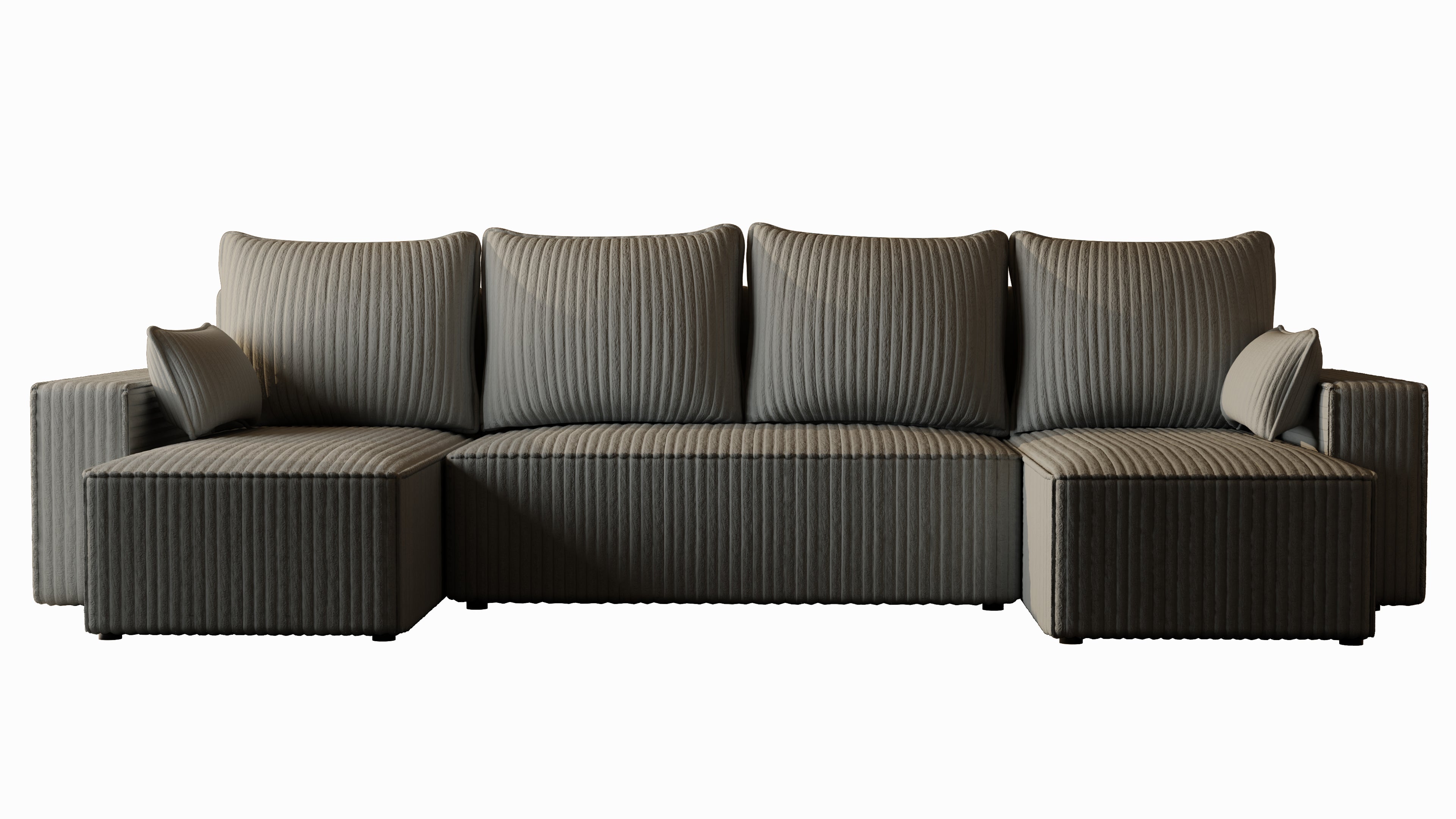 U Ecksofa mit Schlaffunktion Tobi Cord Felipo