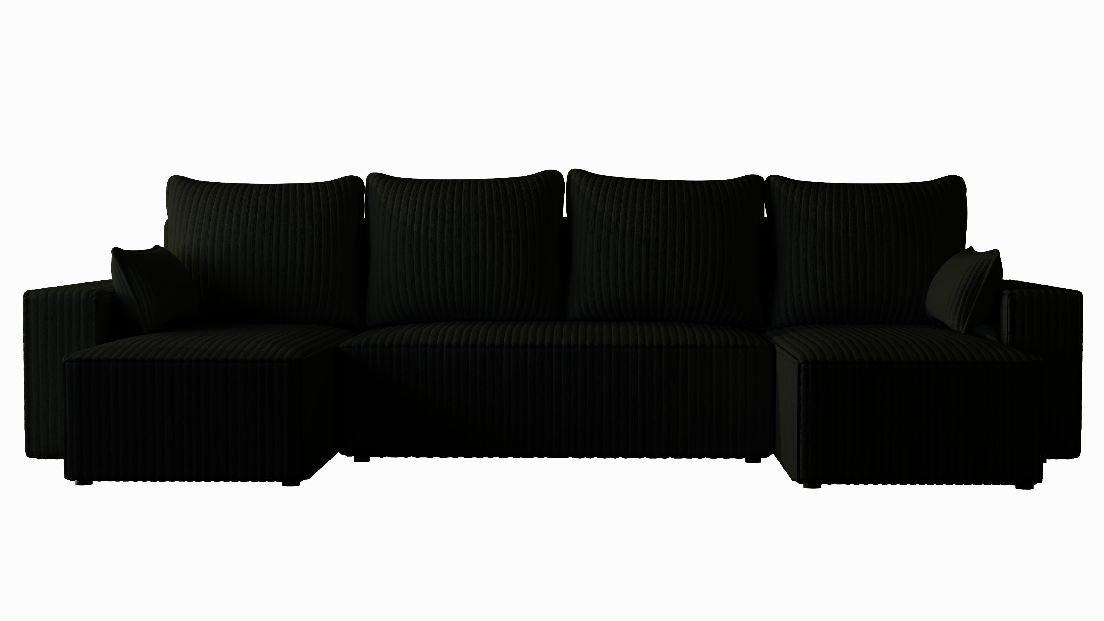 U Ecksofa mit Schlaffunktion Tobi Cord Felipo