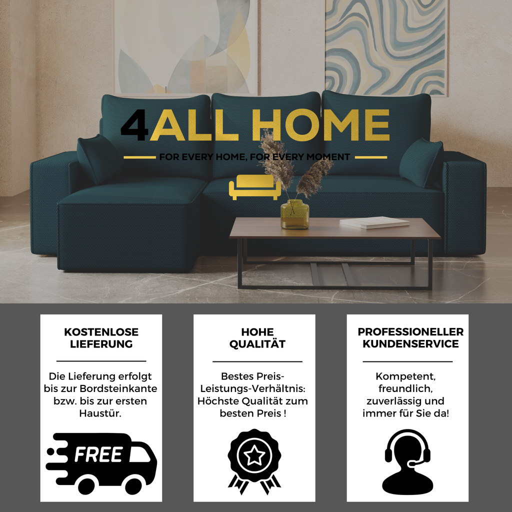 Ecksofa mit Schlaffunktion Tobi Cord Onega