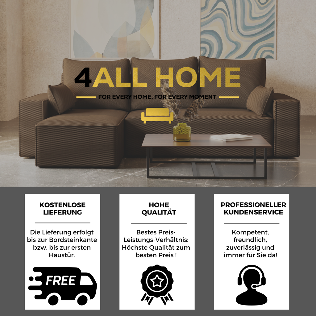 Ecksofa mit Schlaffunktion Tobi Cord Onega