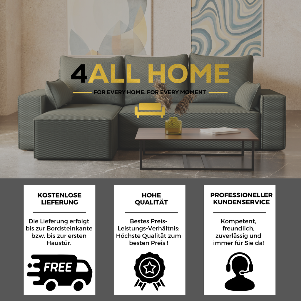 Ecksofa mit Schlaffunktion Tobi Cord Onega