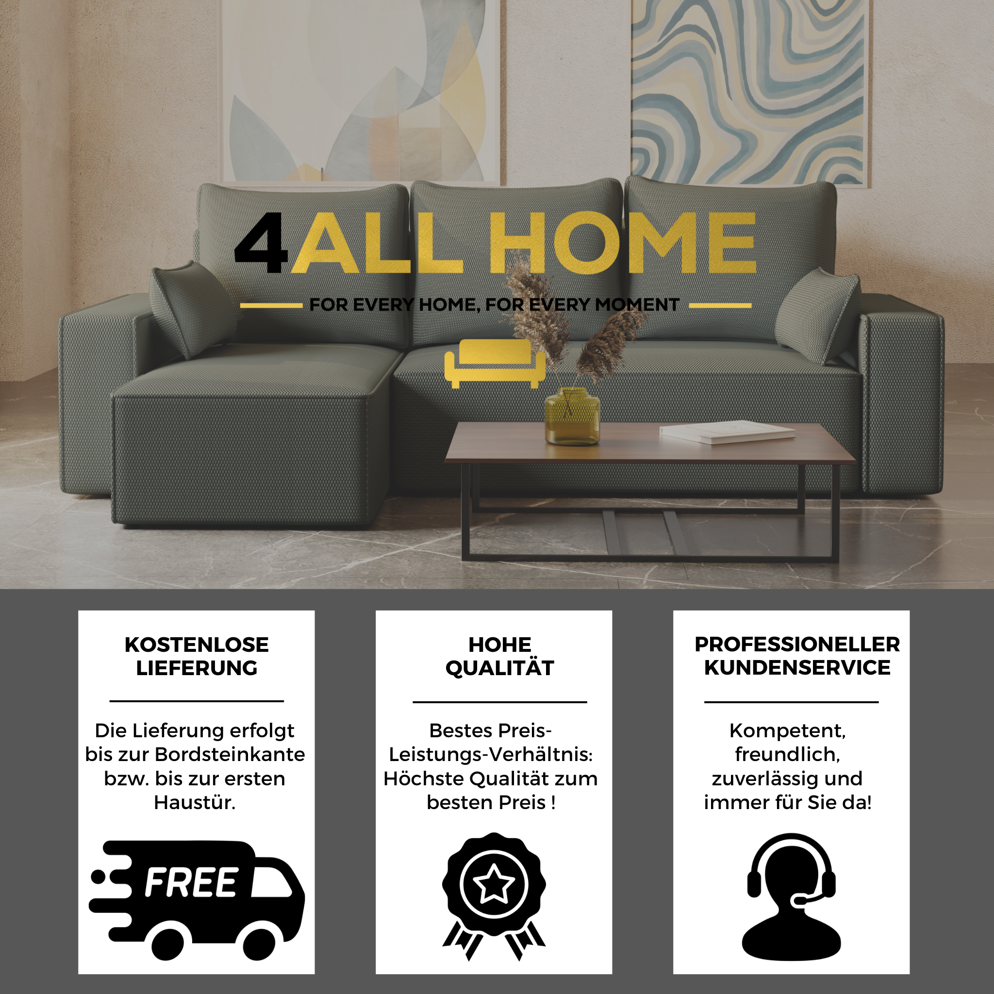 Ecksofa mit Schlaffunktion Tobi Cord Onega