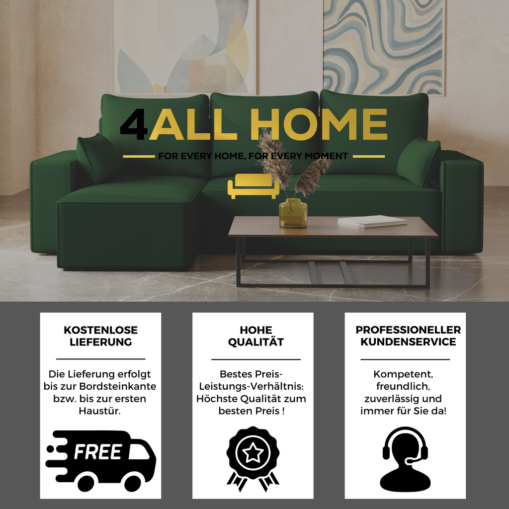 Ecksofa mit Schlaffunktion Tobi Cord Onega