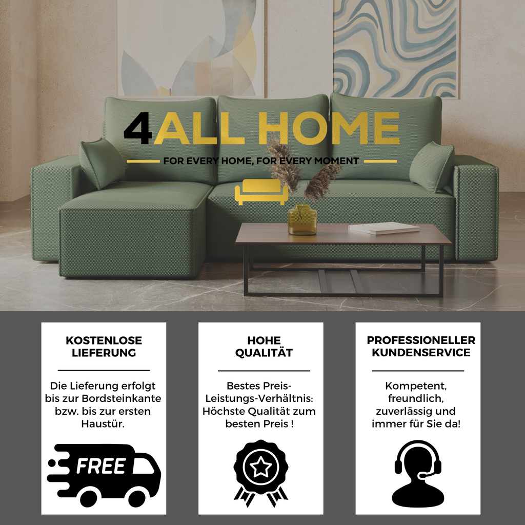 Ecksofa mit Schlaffunktion Tobi Cord Onega