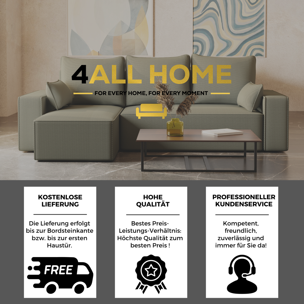 Ecksofa mit Schlaffunktion Tobi Cord Onega