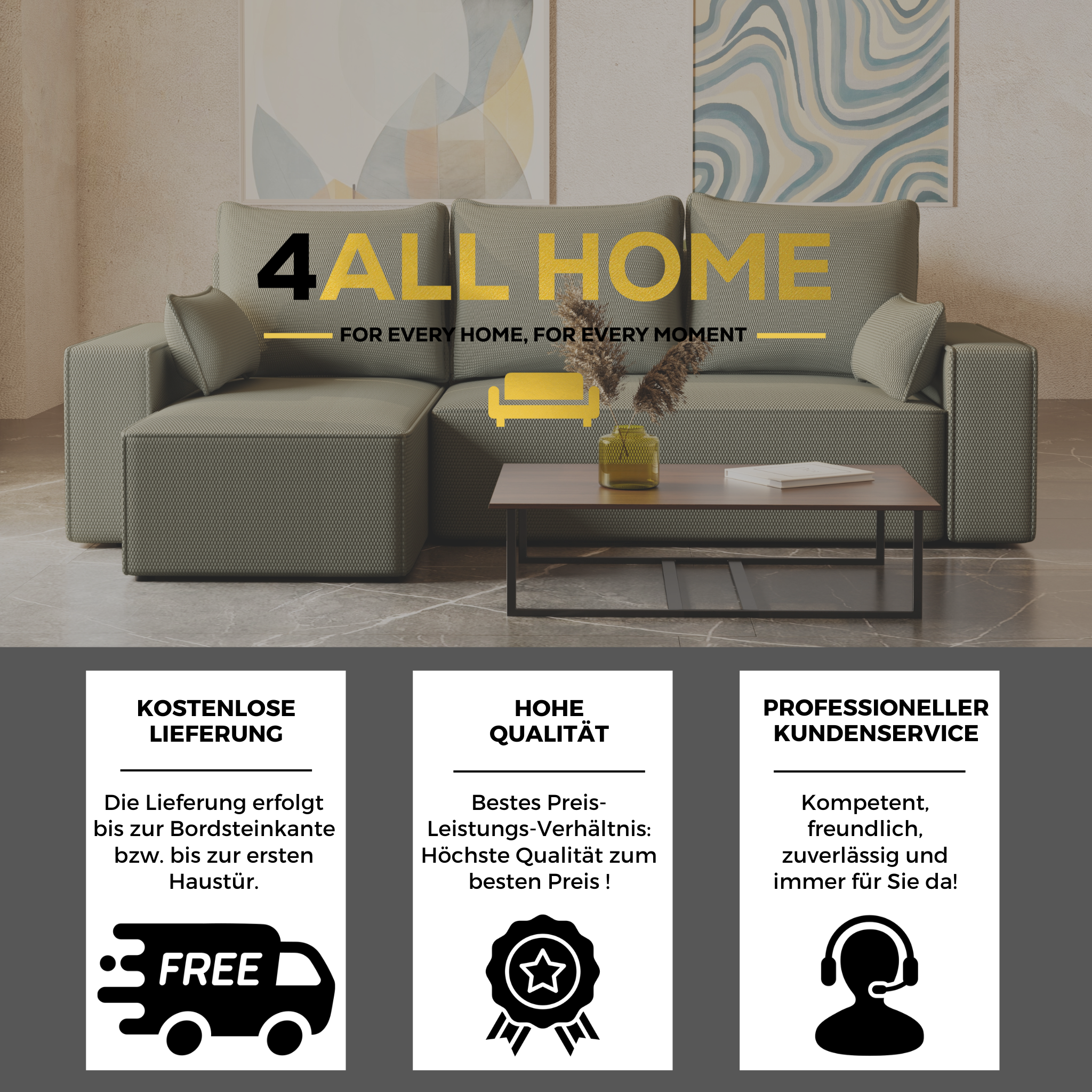 Ecksofa mit Schlaffunktion Tobi Cord Onega