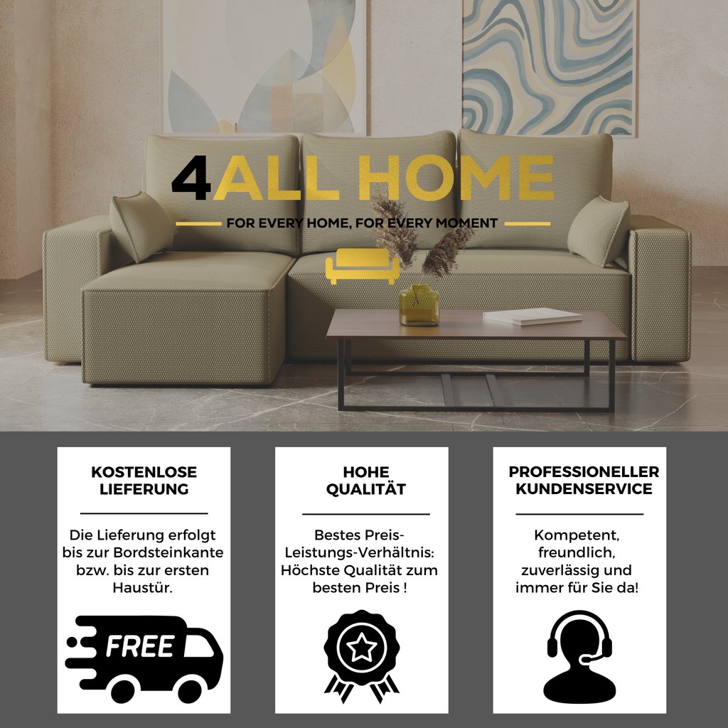 Ecksofa mit Schlaffunktion Tobi Cord Onega