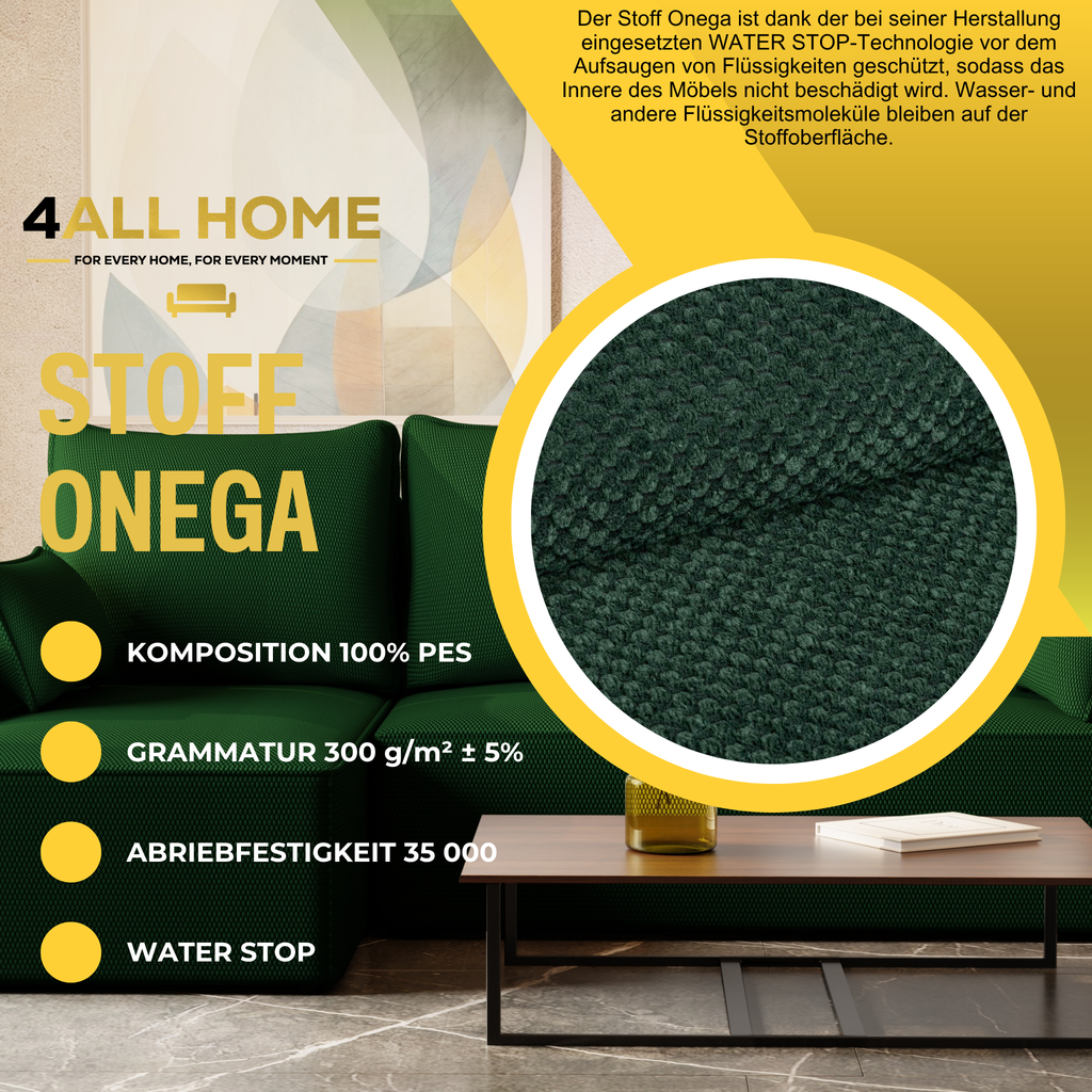 Ecksofa mit Schlaffunktion Tobi Cord Onega