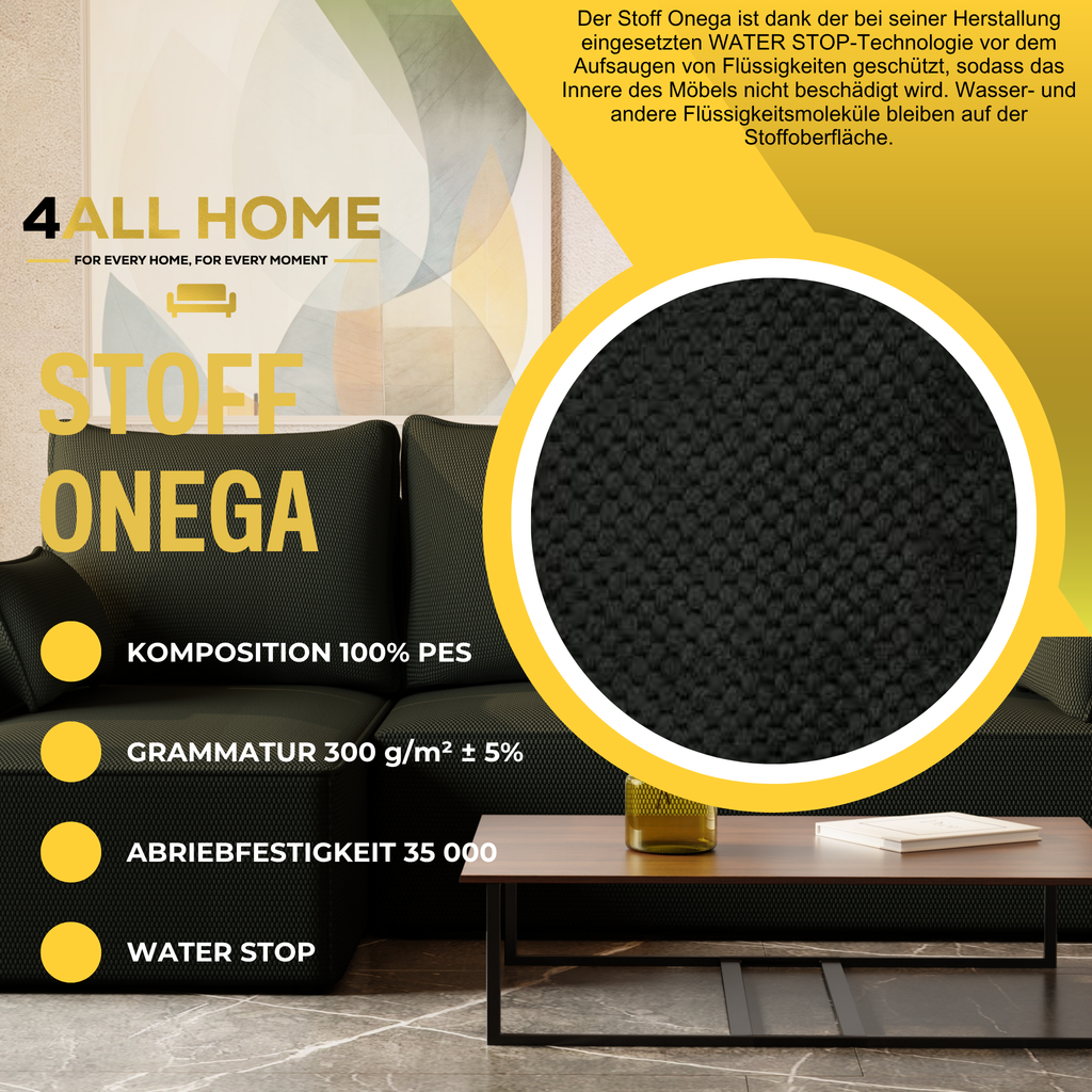 Ecksofa mit Schlaffunktion Tobi Cord Onega