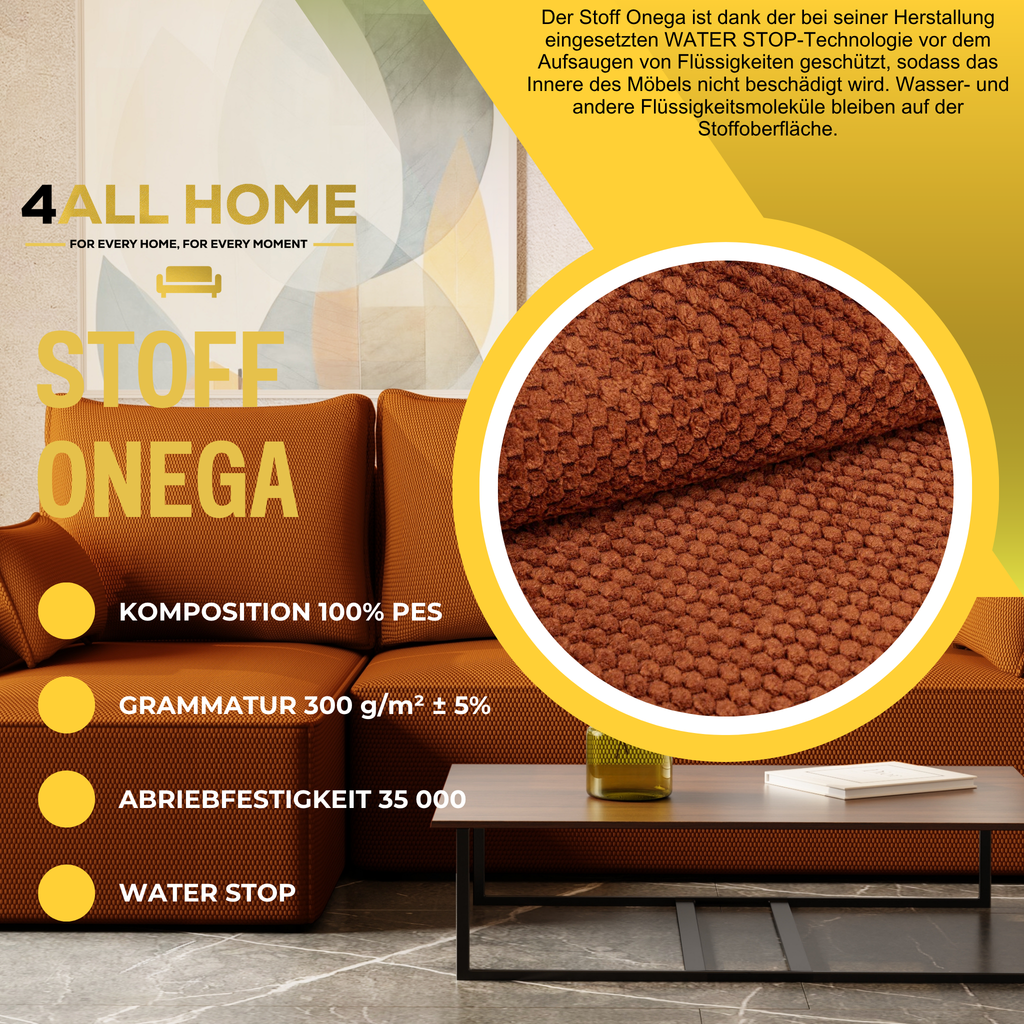 Ecksofa mit Schlaffunktion Tobi Cord Onega