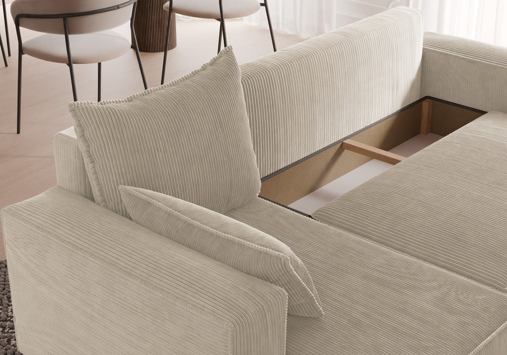 Ecksofa mit Schlaffunktion Tobi Cord Poso