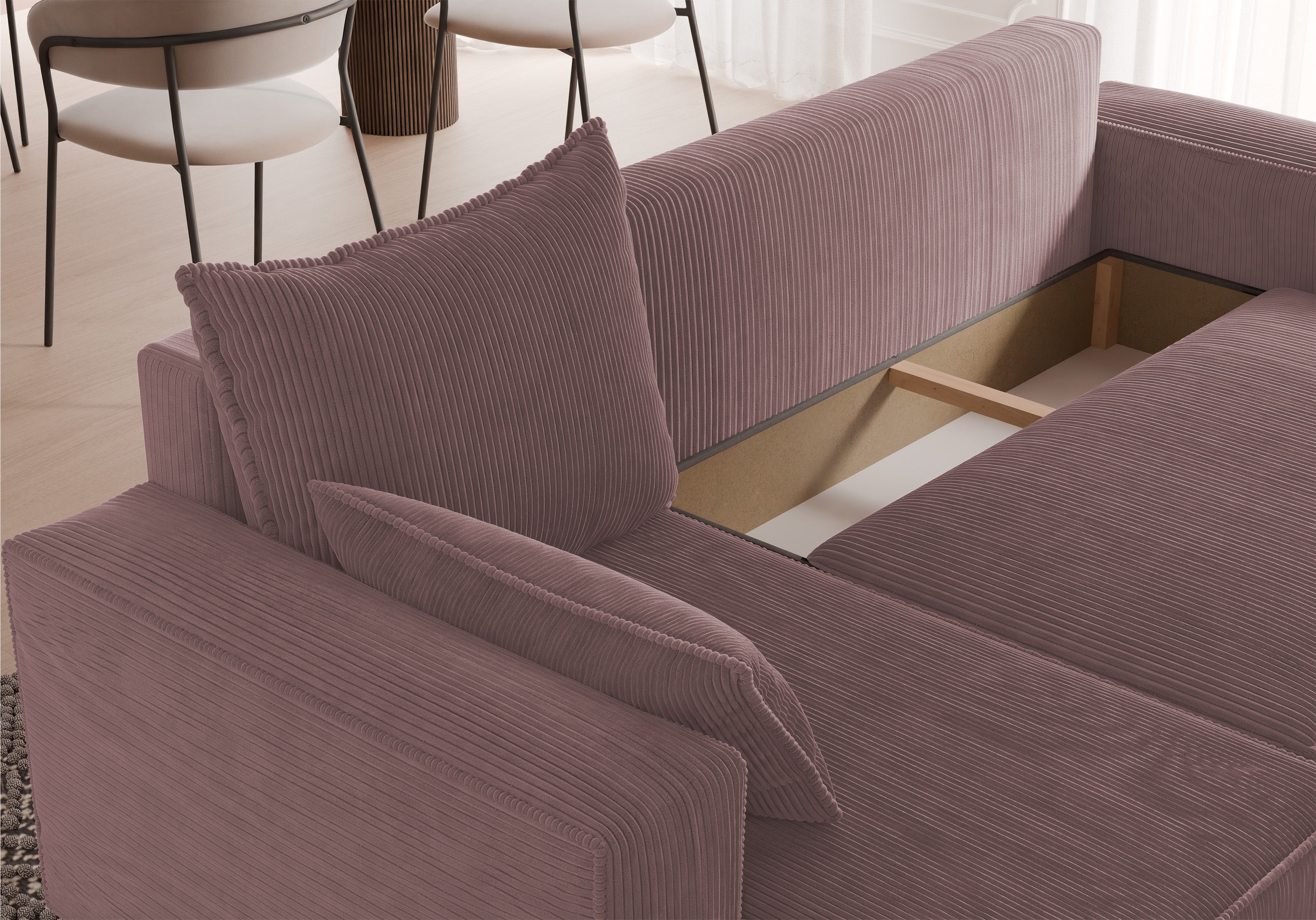 Ecksofa mit Schlaffunktion Tobi Cord Poso