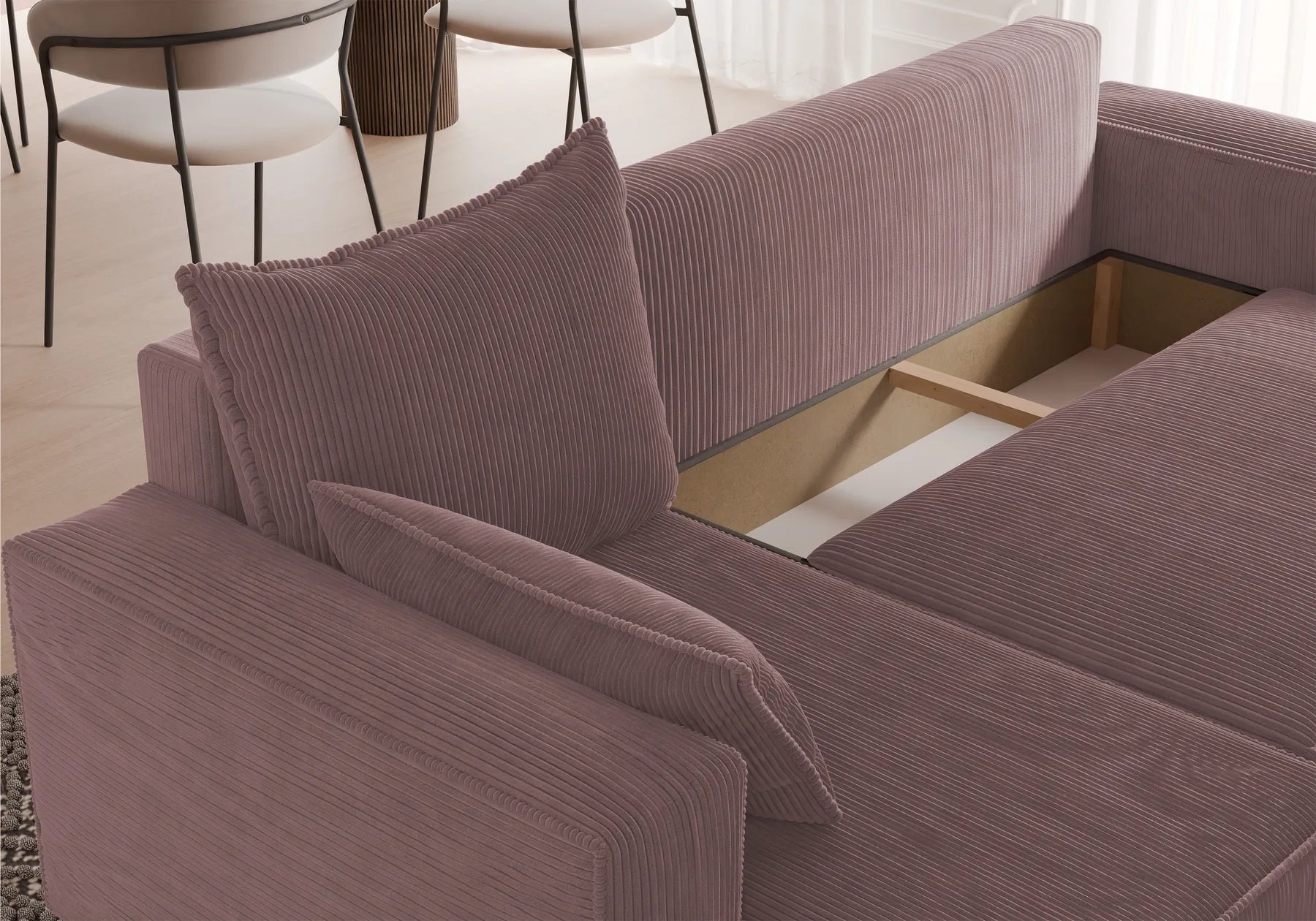 Ecksofa mit Schlaffunktion Tobi Cord Poso