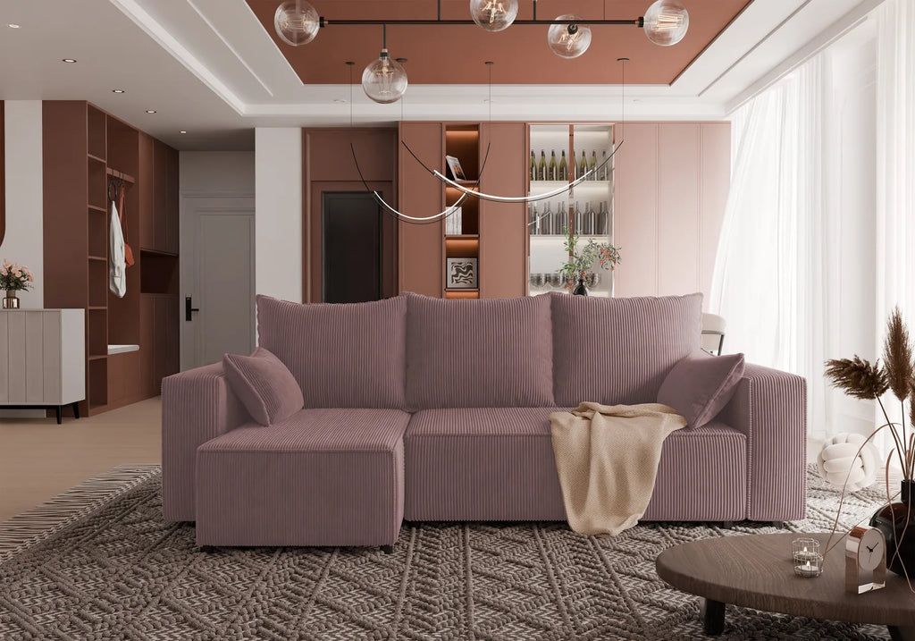 Ecksofa mit Schlaffunktion Tobi Cord Poso