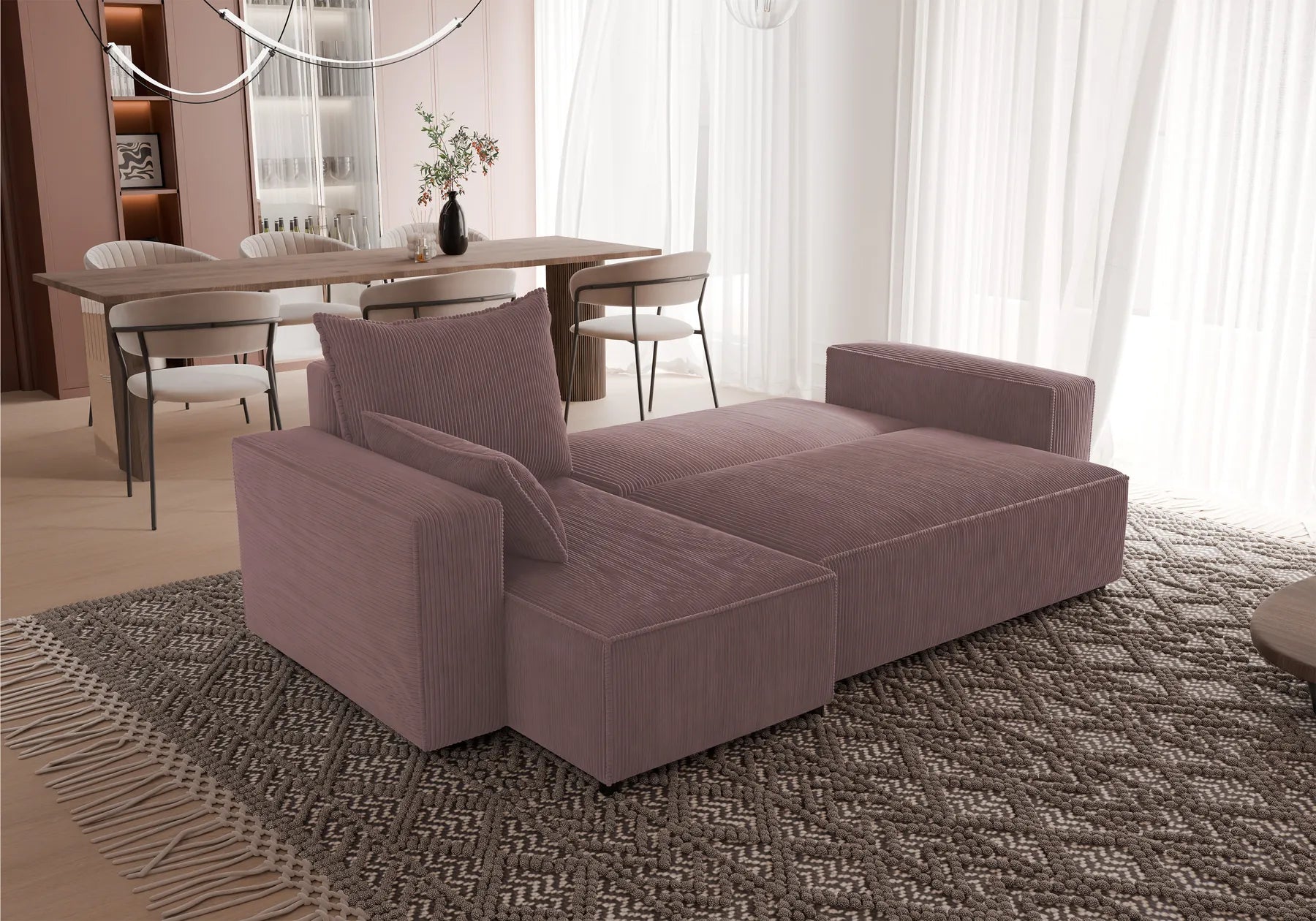 Ecksofa mit Schlaffunktion Tobi Cord Poso