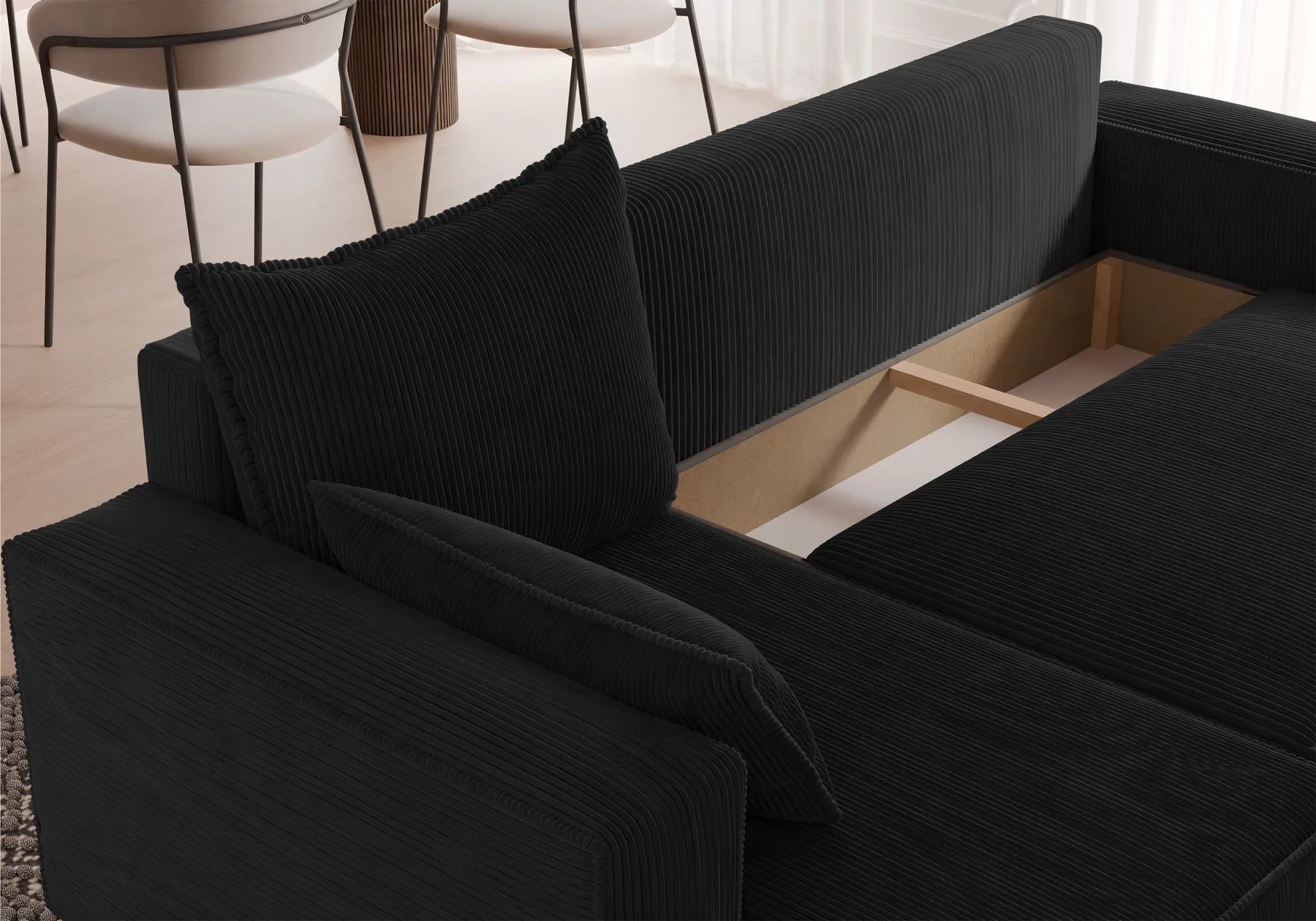 Ecksofa mit Schlaffunktion Tobi Cord Poso