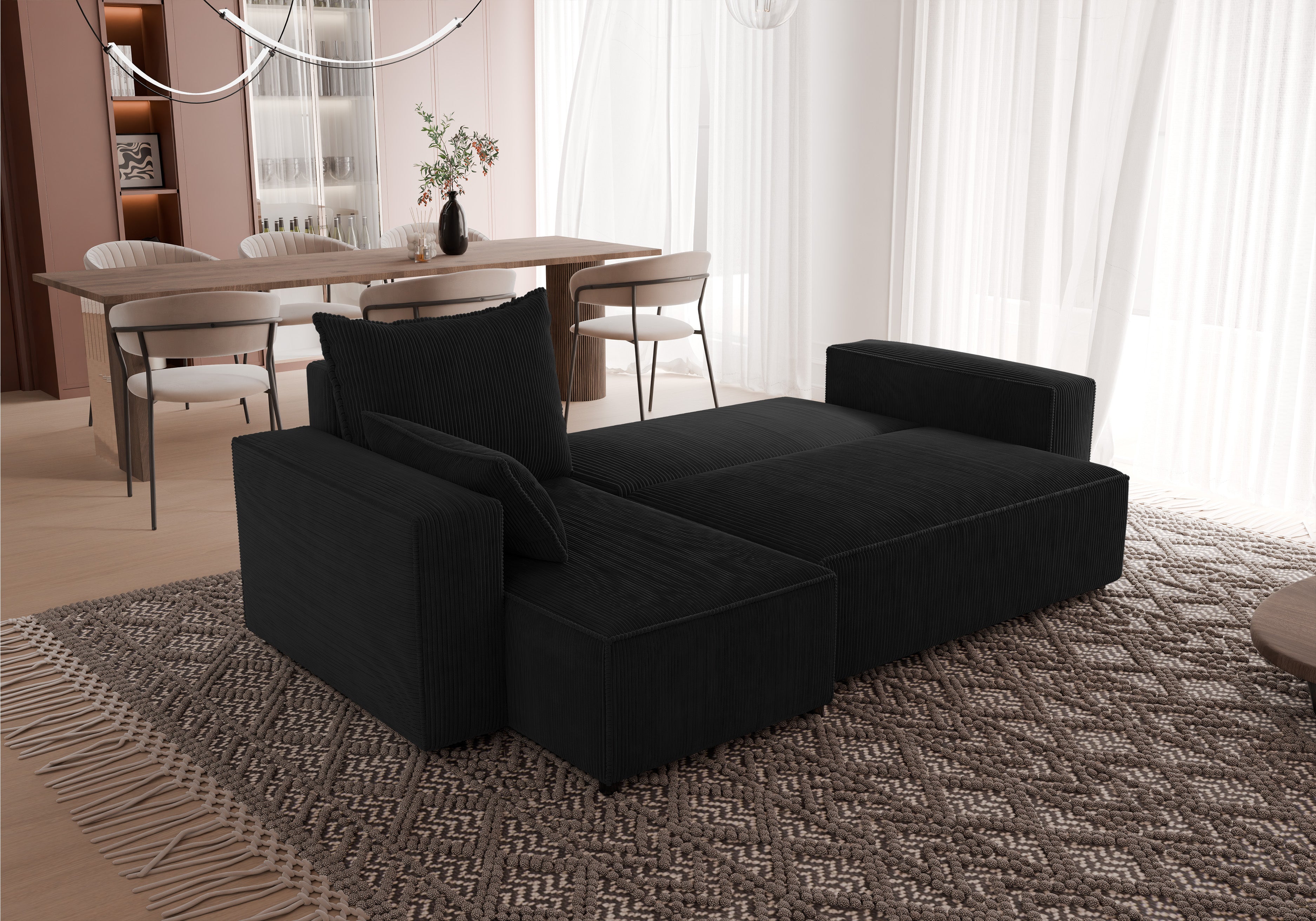 Ecksofa mit Schlaffunktion Tobi Cord Poso