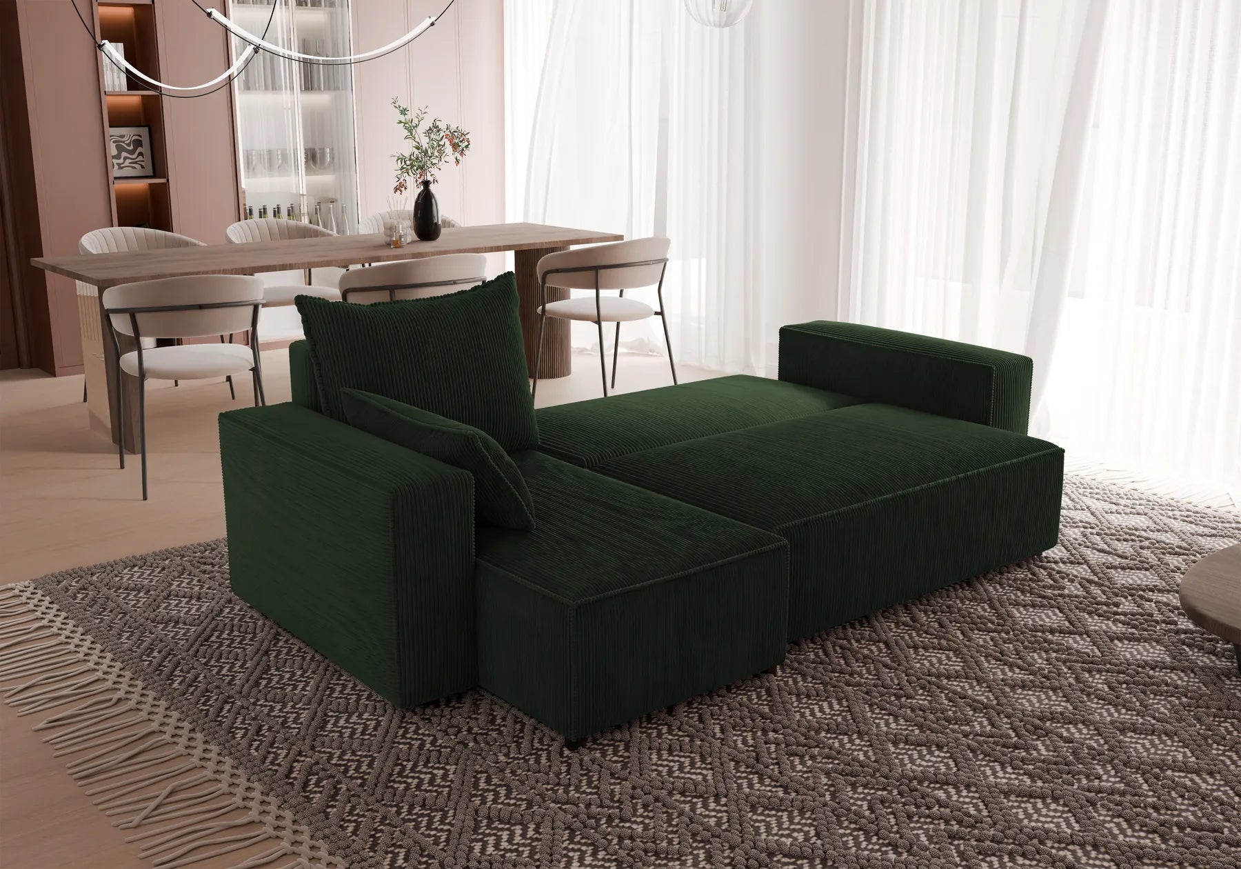 Ecksofa mit Schlaffunktion Tobi Cord Poso