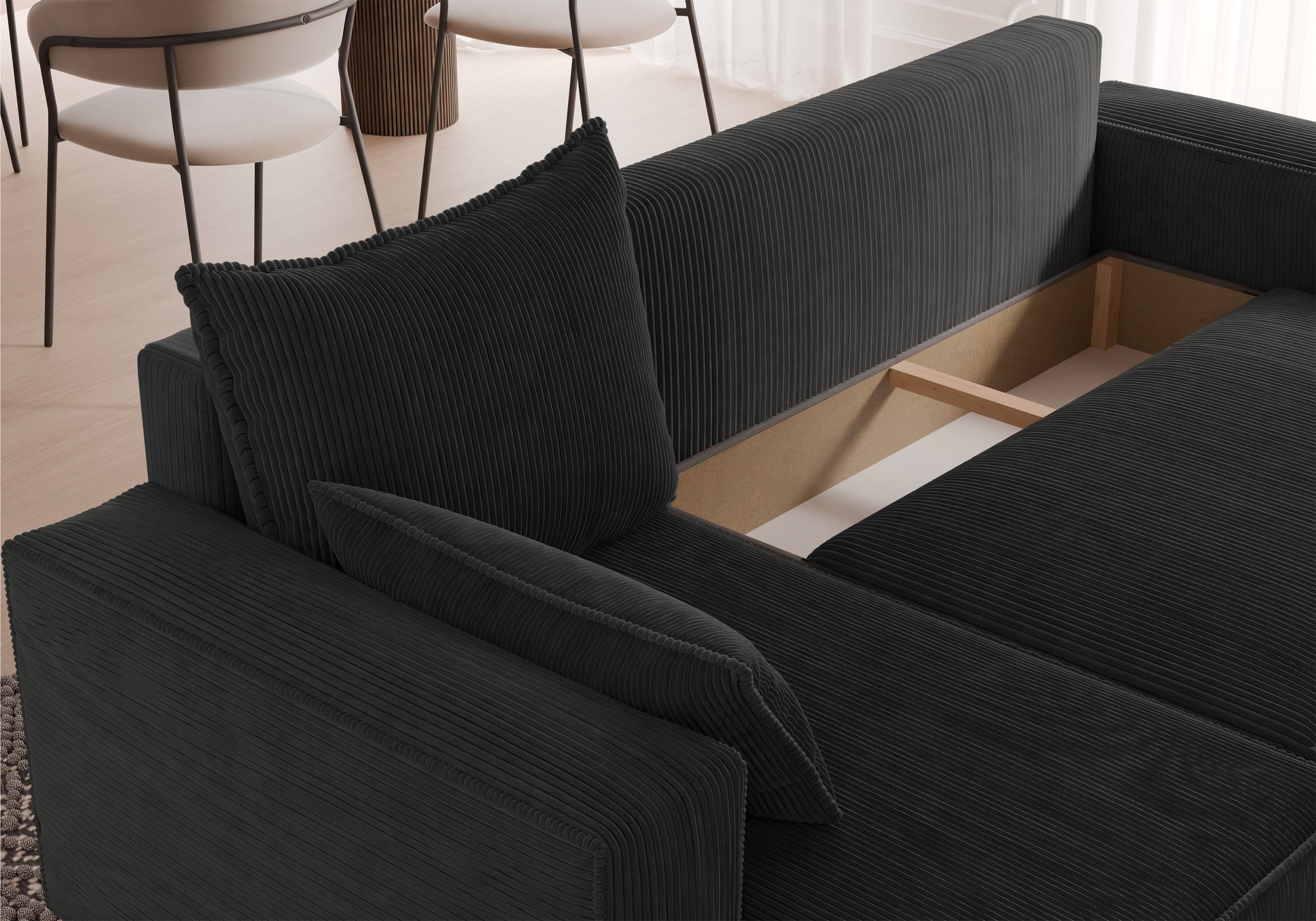 Ecksofa mit Schlaffunktion Tobi Cord Poso