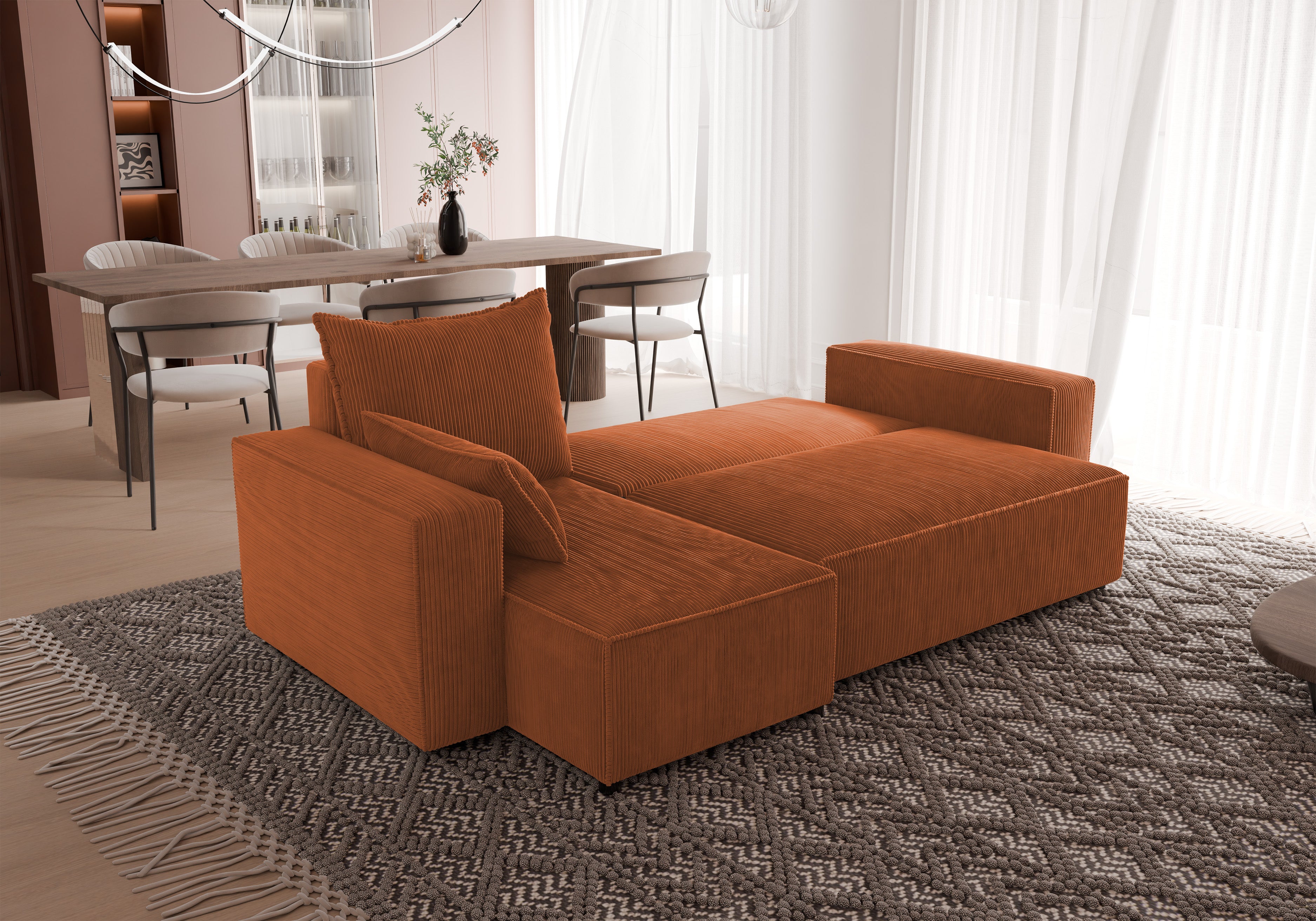 Ecksofa mit Schlaffunktion Tobi Cord Poso