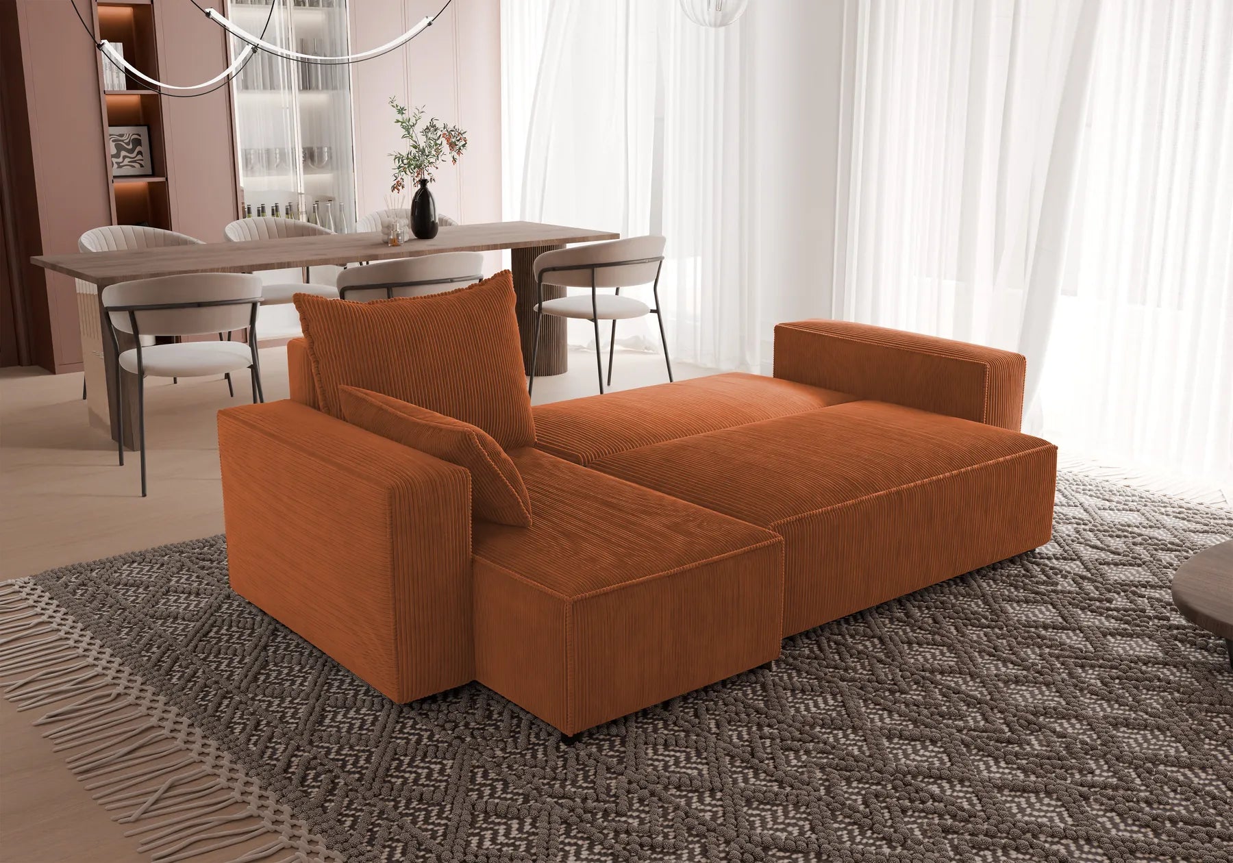 Ecksofa mit Schlaffunktion Tobi Cord Poso