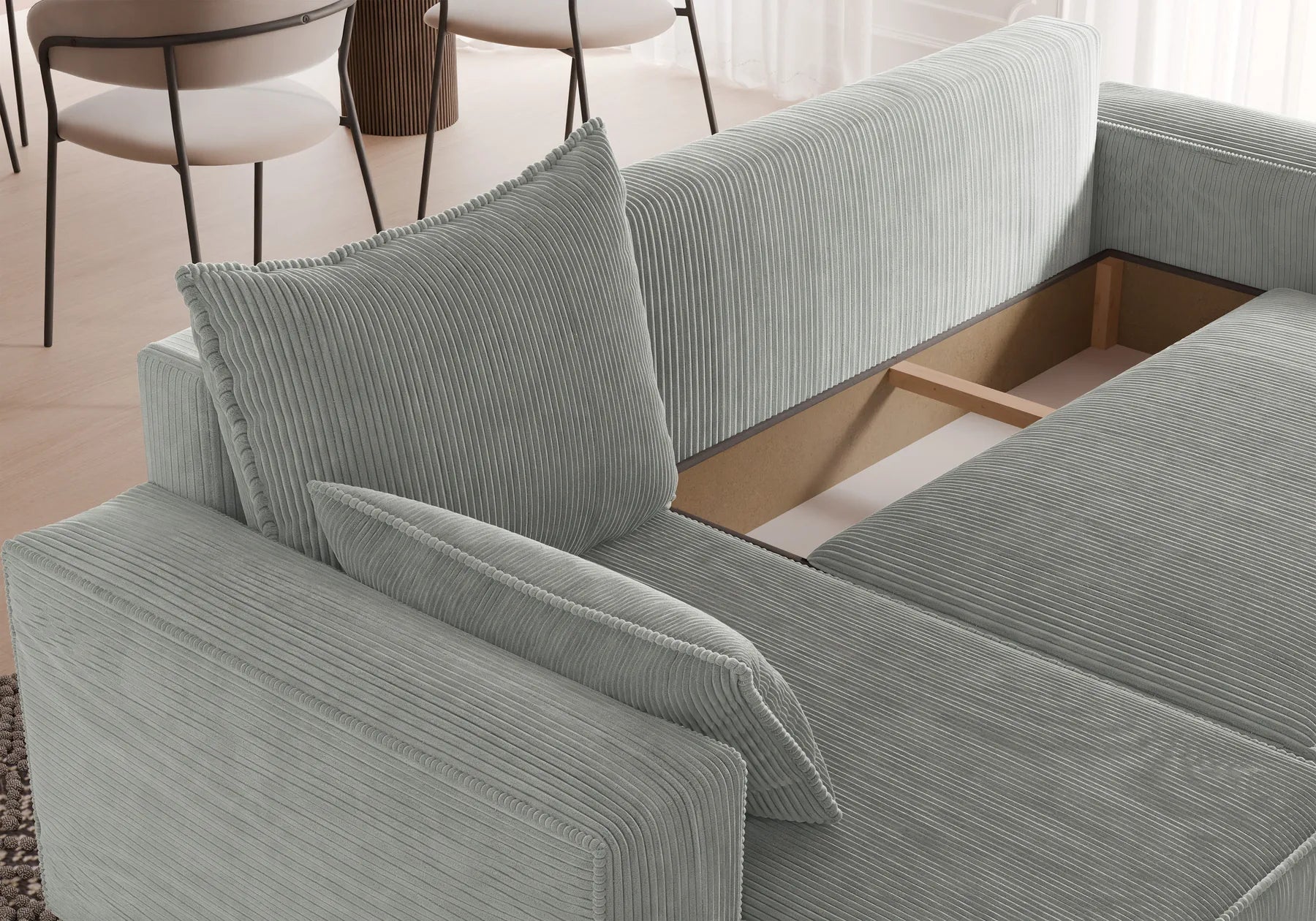 Ecksofa mit Schlaffunktion Tobi Cord Poso