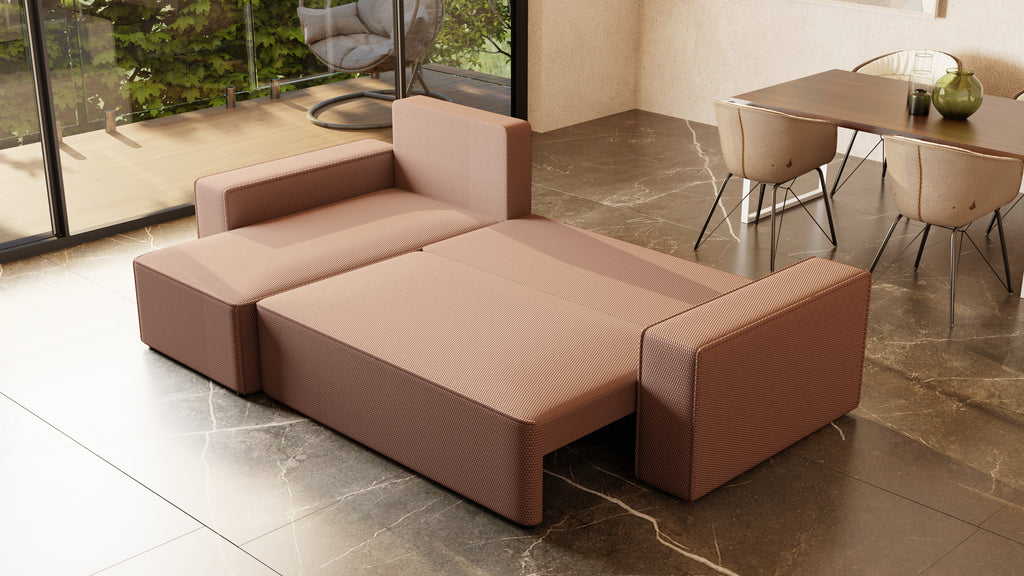 Ecksofa mit Schlaffunktion Tobi Cord Onega