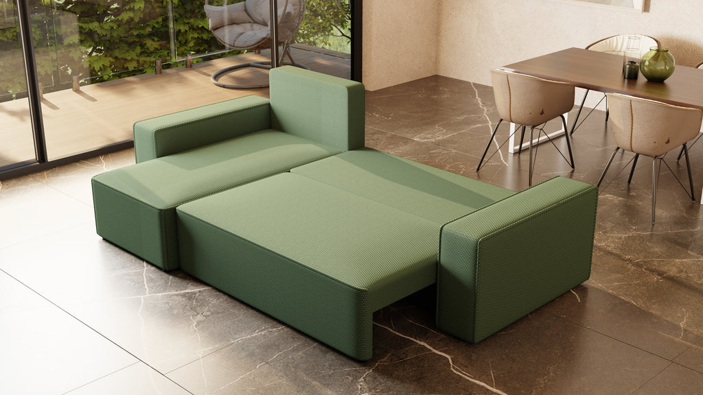 Ecksofa mit Schlaffunktion Tobi Cord Onega