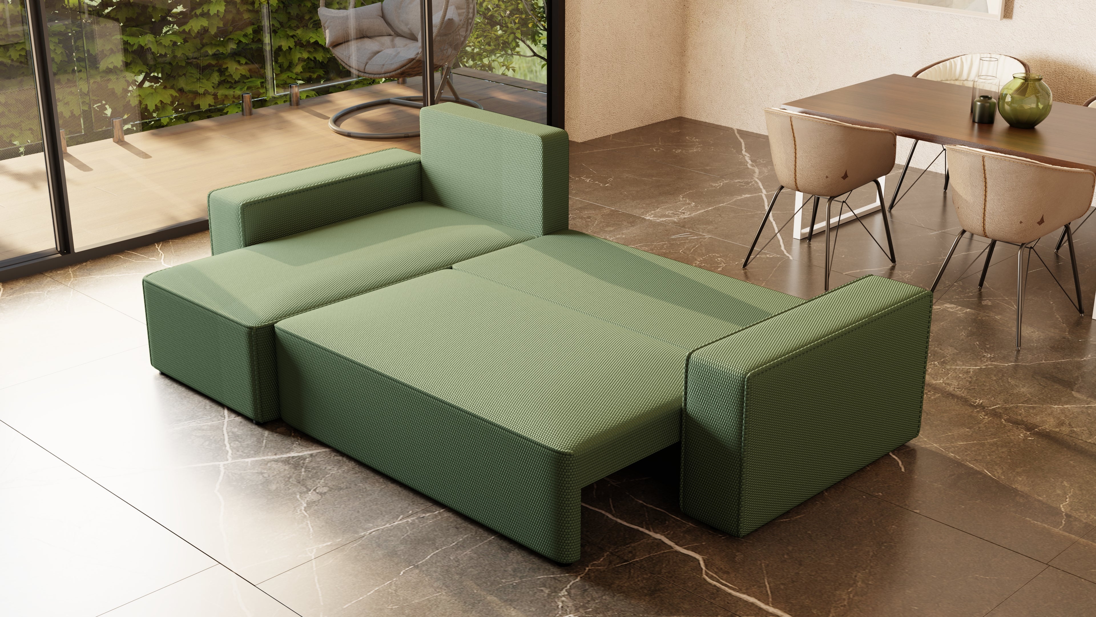 Ecksofa mit Schlaffunktion Tobi Cord Onega