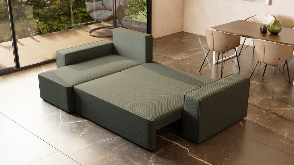 Ecksofa mit Schlaffunktion Tobi Cord Onega