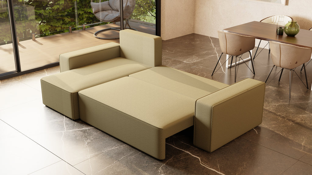 Ecksofa mit Schlaffunktion Tobi Cord Onega