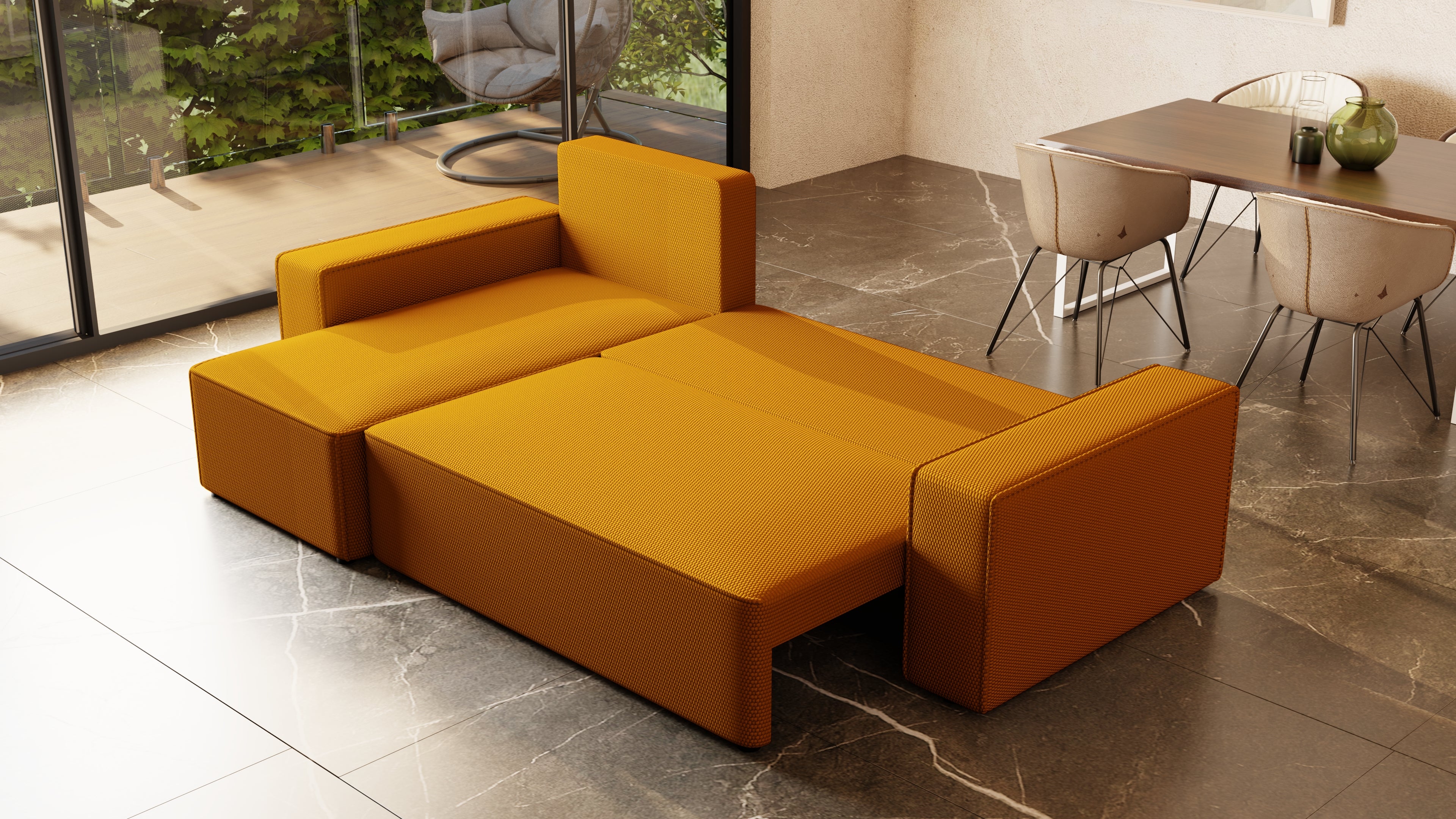 Ecksofa mit Schlaffunktion Tobi Cord Onega