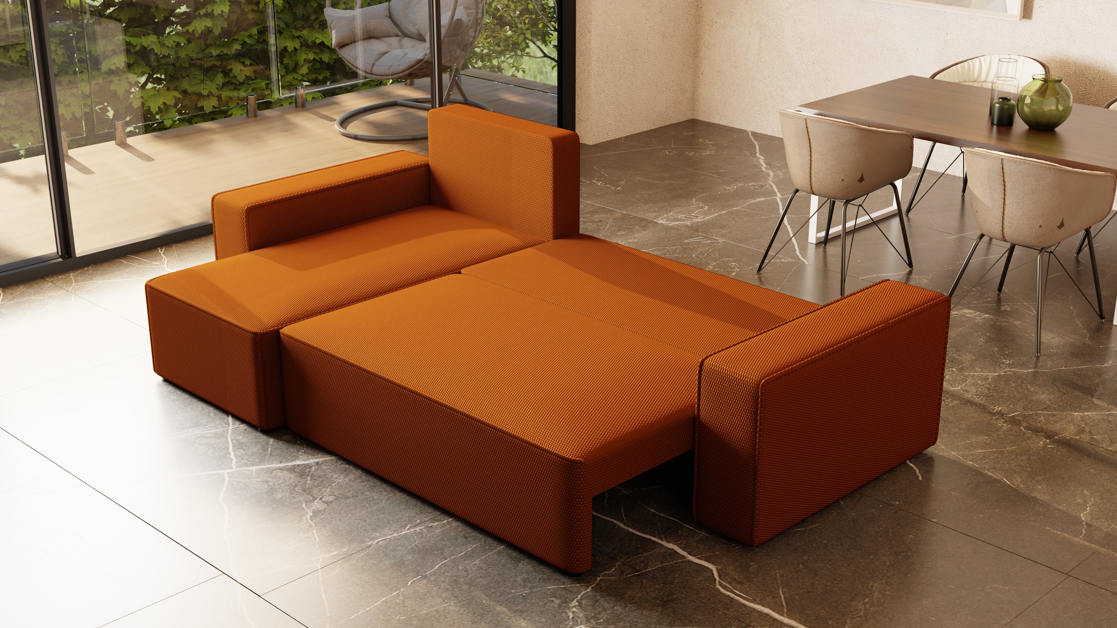 Ecksofa mit Schlaffunktion Tobi Cord Onega