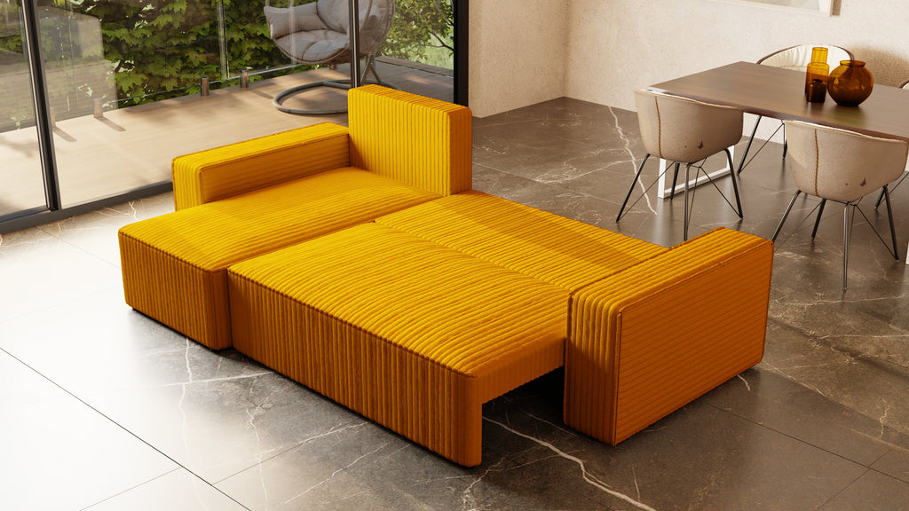 Ecksofa mit Schlaffunktion Tobi Cord Felipo