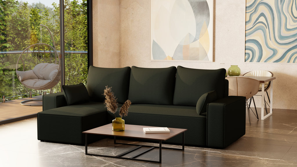 Ecksofa mit Schlaffunktion Tobi Cord Onega