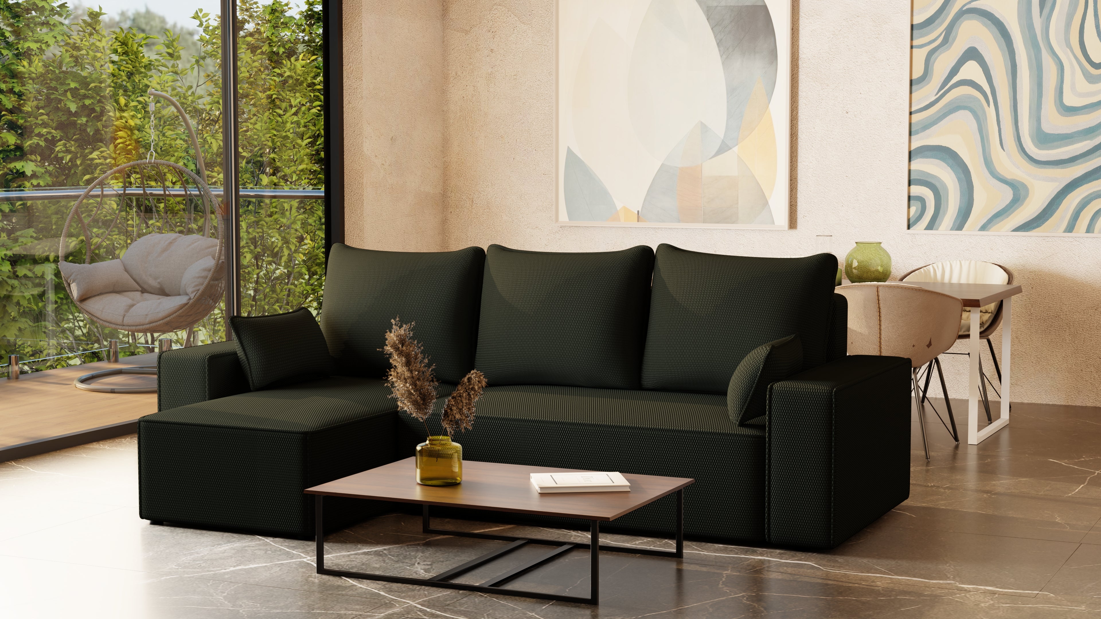 Ecksofa mit Schlaffunktion Tobi Cord Onega