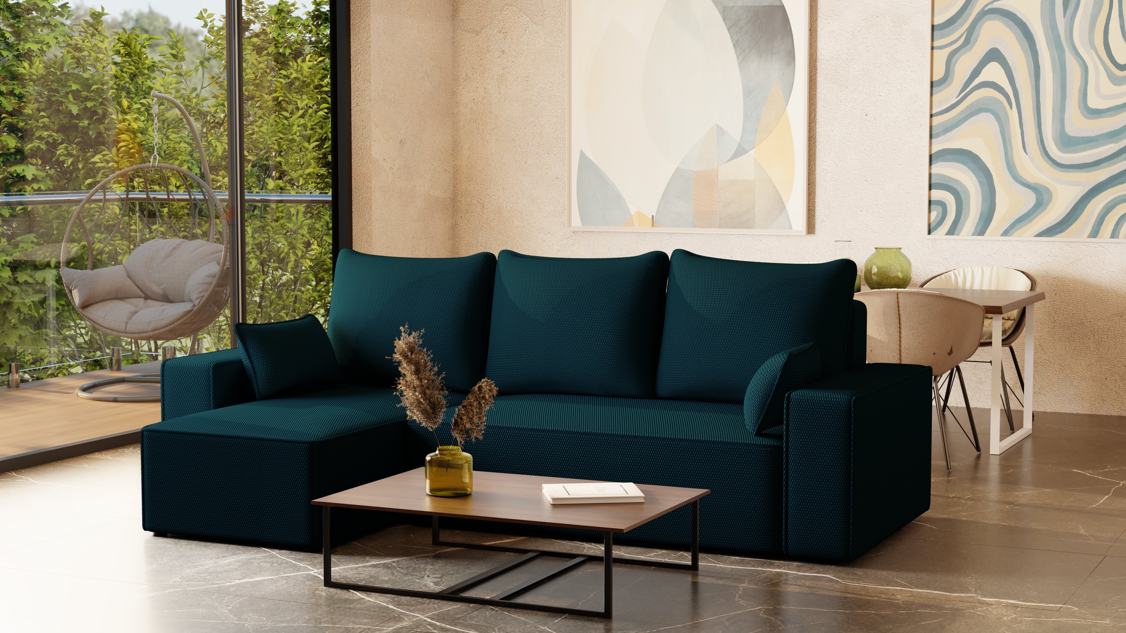 Ecksofa mit Schlaffunktion Tobi Cord Onega