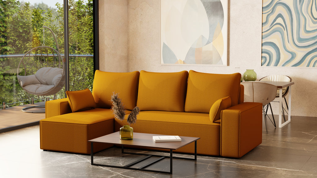 Ecksofa mit Schlaffunktion Tobi Cord Onega