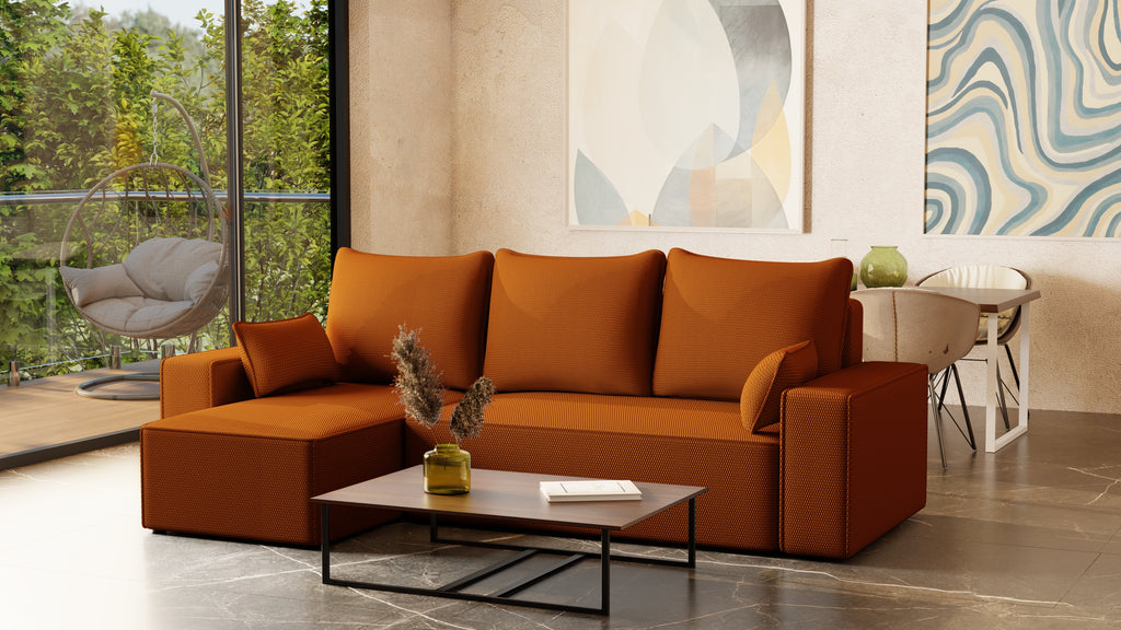 Ecksofa mit Schlaffunktion Tobi Cord Onega