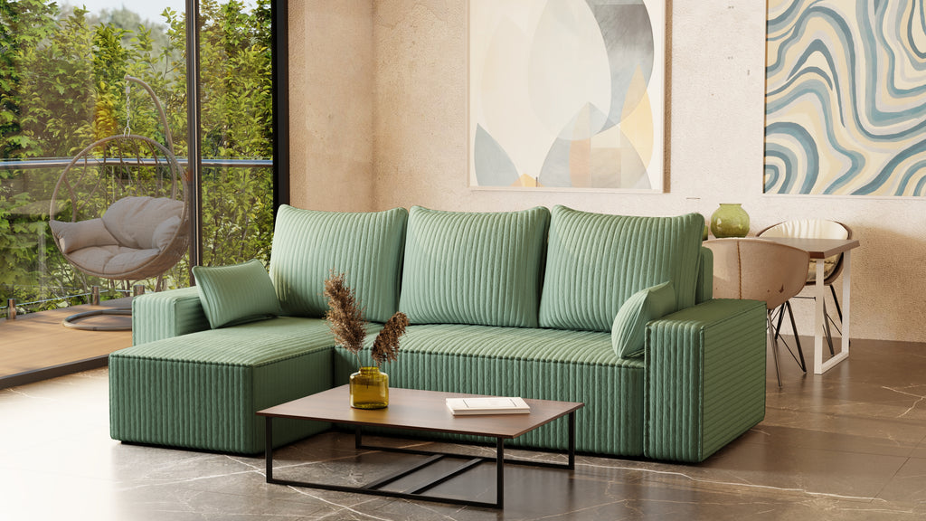 Ecksofa mit Schlaffunktion Tobi Cord Felipo