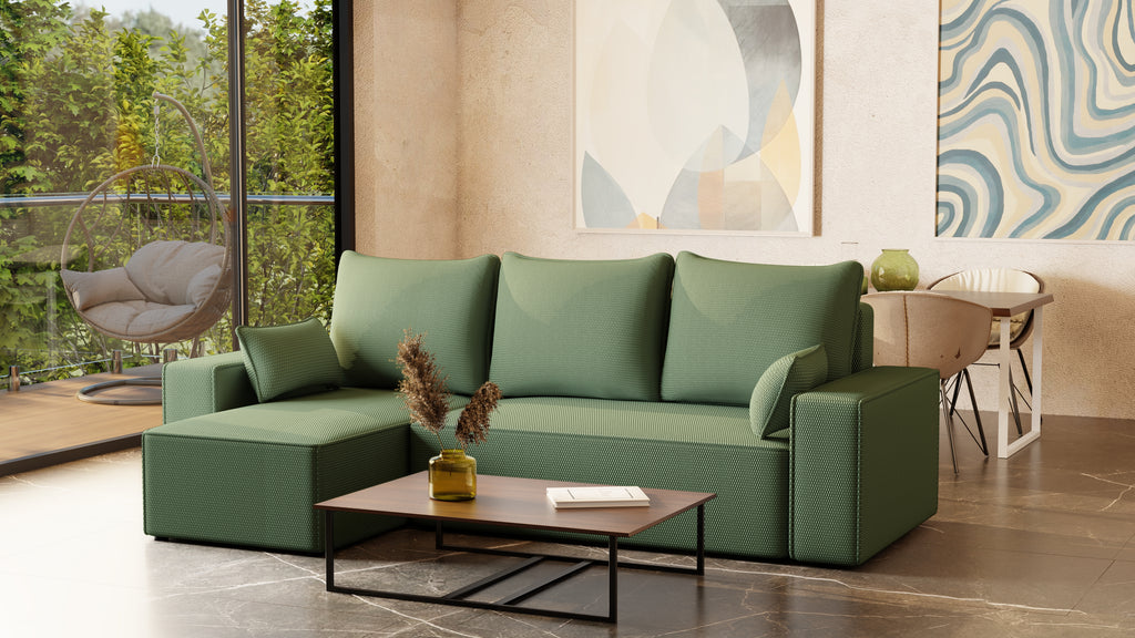 Ecksofa mit Schlaffunktion Tobi Cord Onega