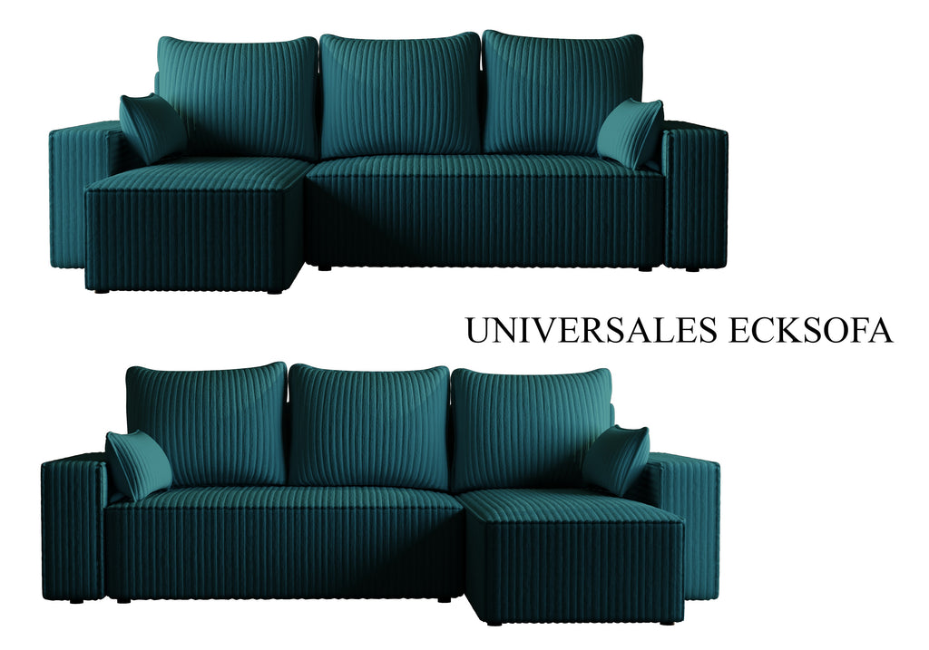 Ecksofa mit Schlaffunktion Tobi Cord Felipo