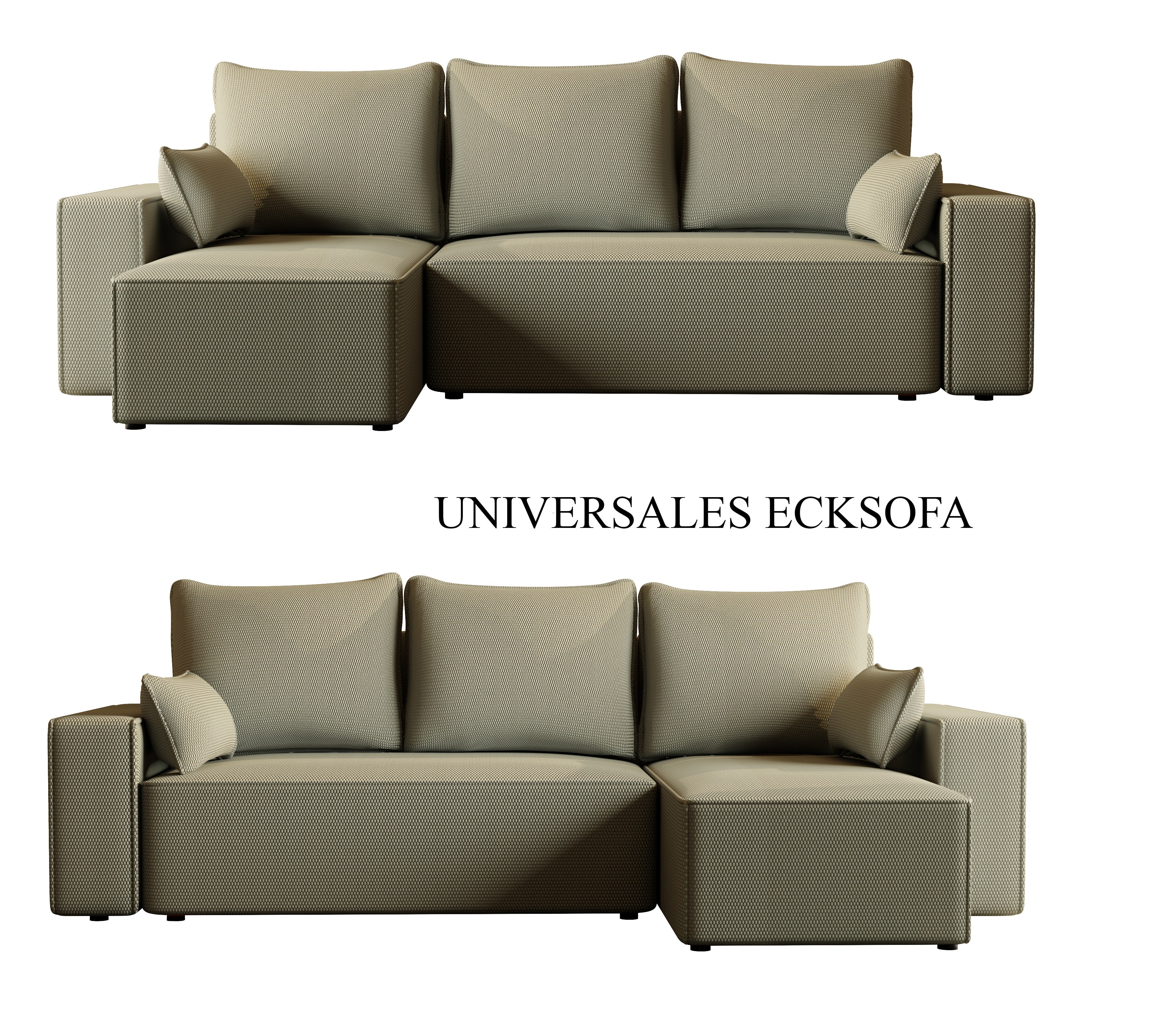 Ecksofa mit Schlaffunktion Tobi Cord Onega