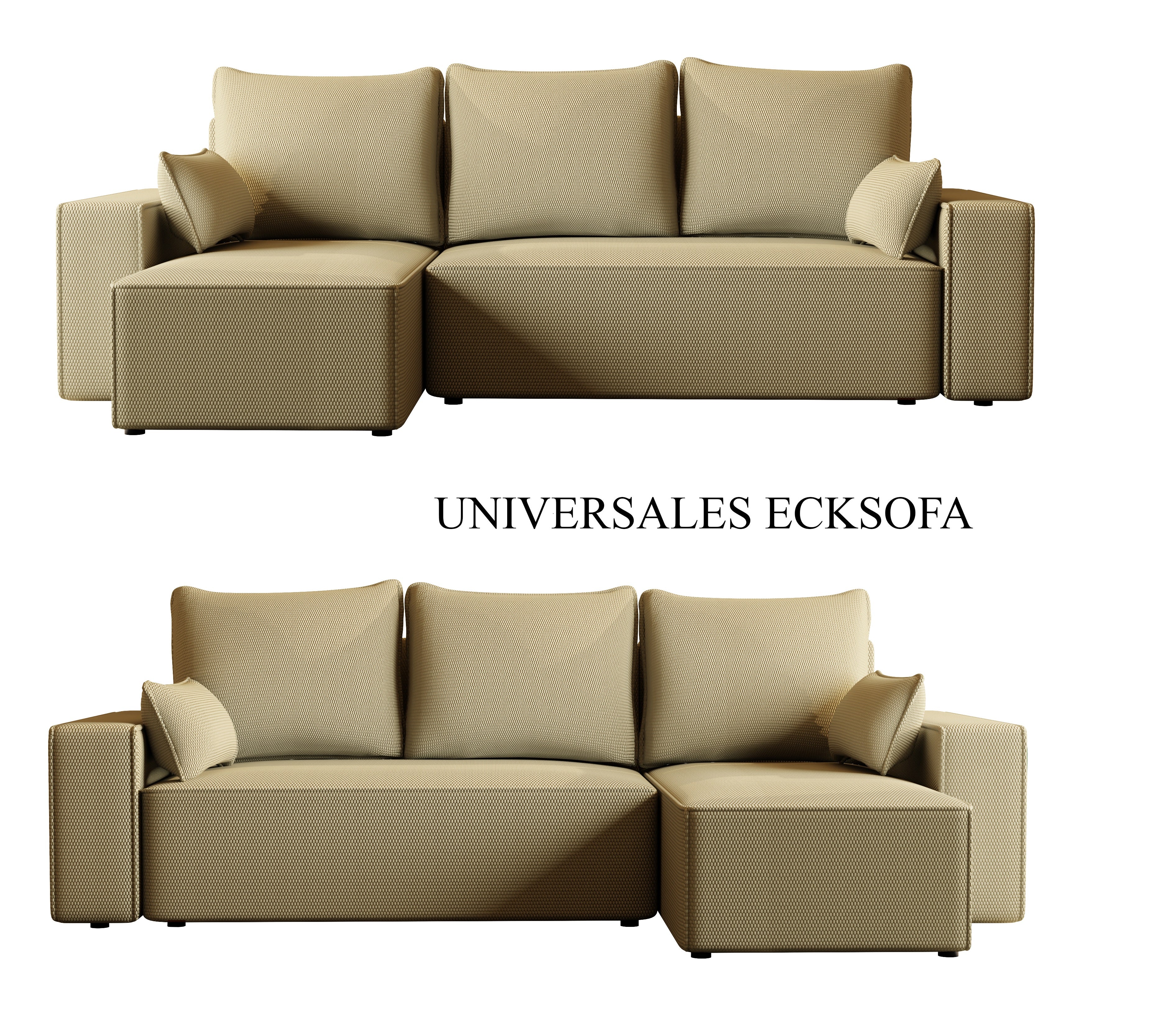 Ecksofa mit Schlaffunktion Tobi Cord Onega