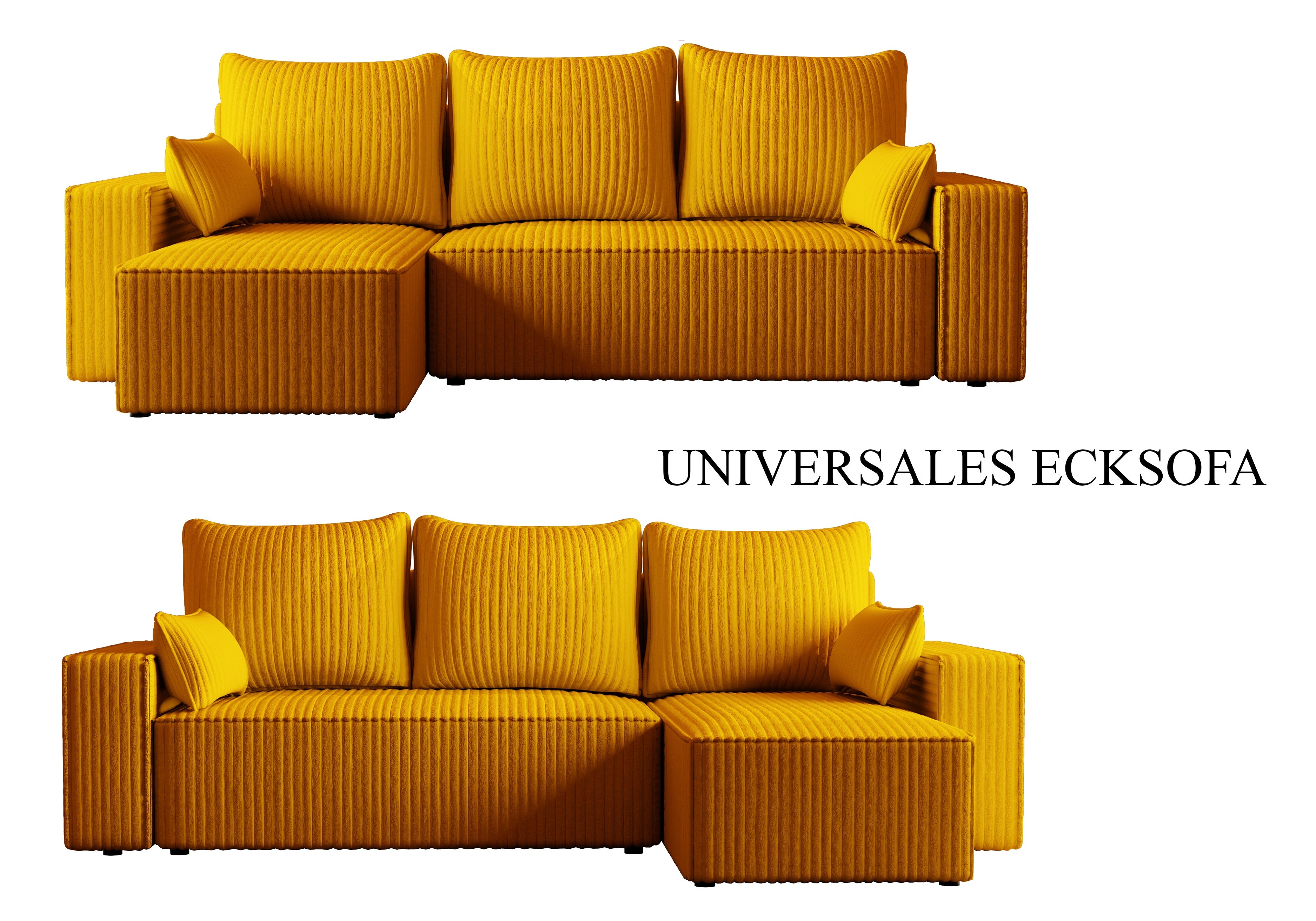 Ecksofa mit Schlaffunktion Tobi Cord Felipo