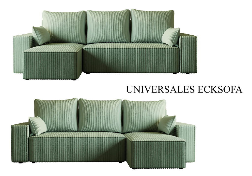 Ecksofa mit Schlaffunktion Tobi Cord Felipo